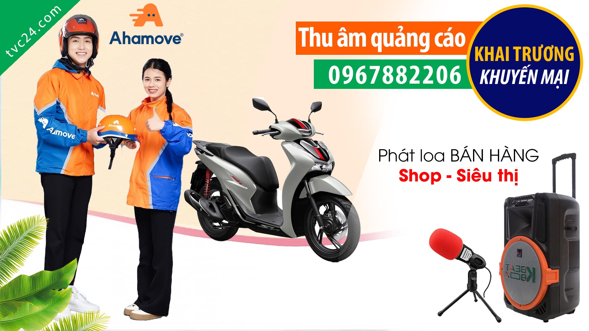 Thu âm lời bình TVC video quảng cáo dịch vụ giao hàng Ahamove