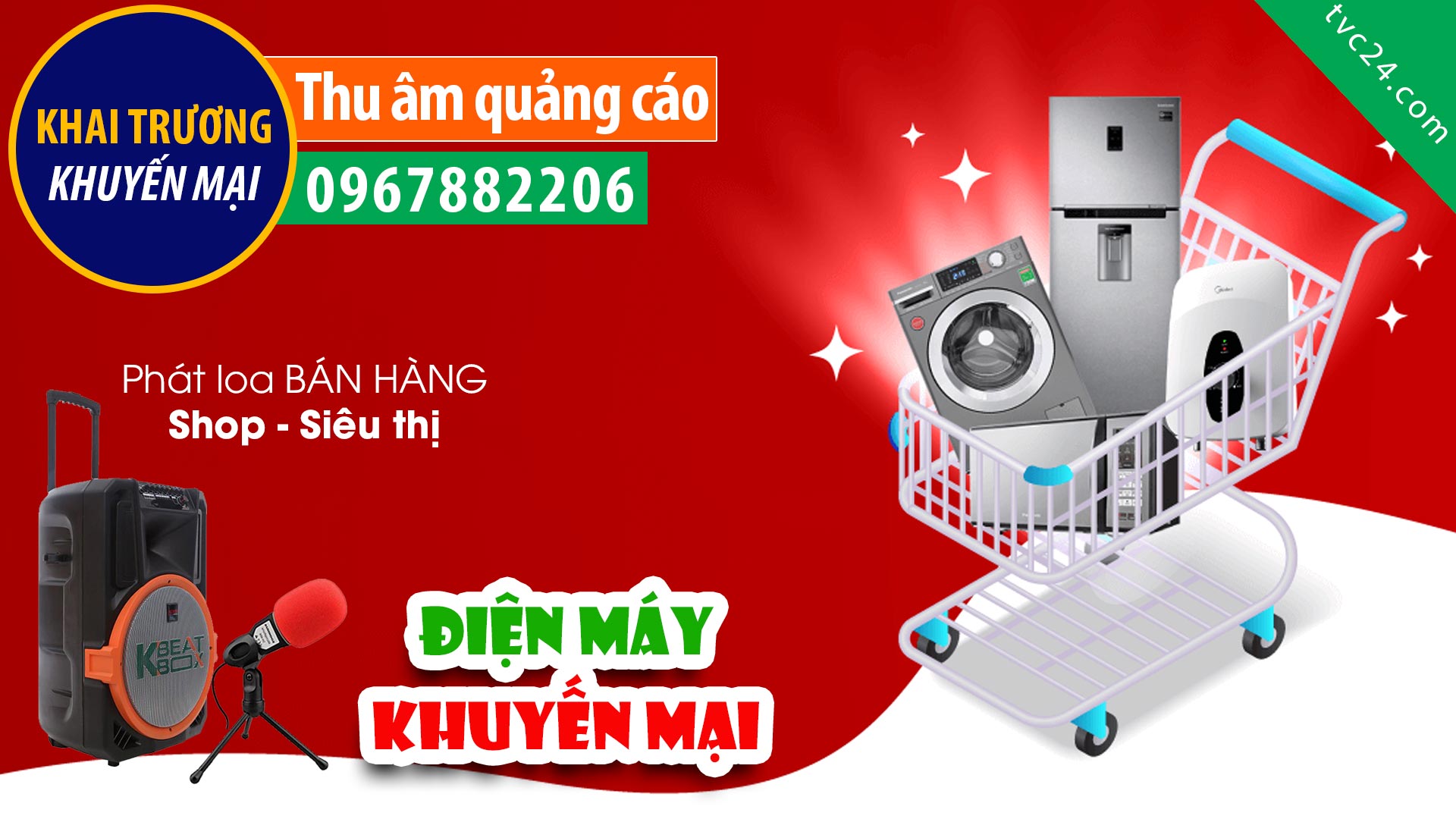 Thu âm khuyến mại quảng cáo Điện máy Sáu Theo