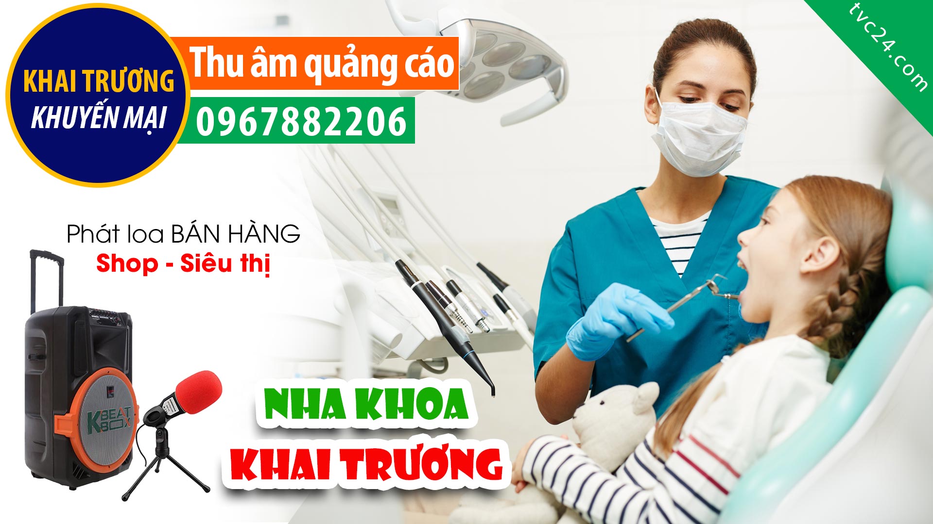 Thu âm quảng cáo khai trương nha khoa An Thơ