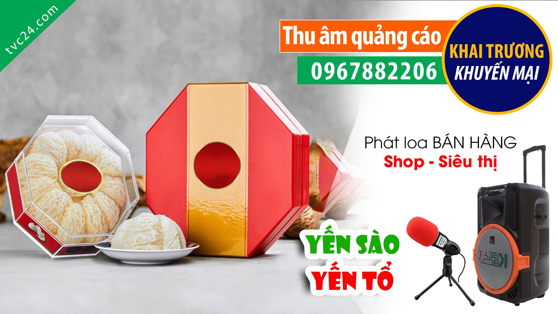 Thu âm Quảng cáo bán hàng Yến sào Hoàng Anh MC Nữ TVC24