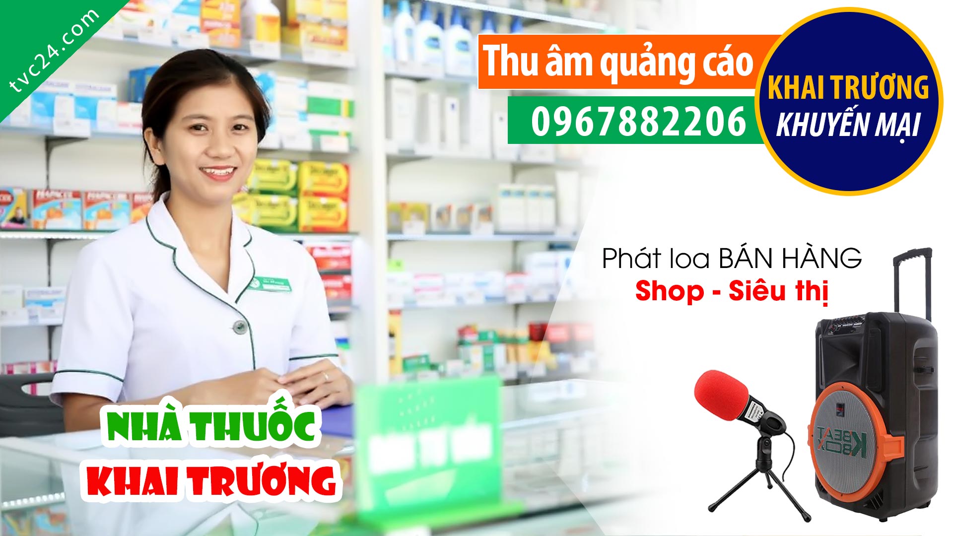Thu âm quảng cáo khai trương Nhà thuốc Lê Anh 2