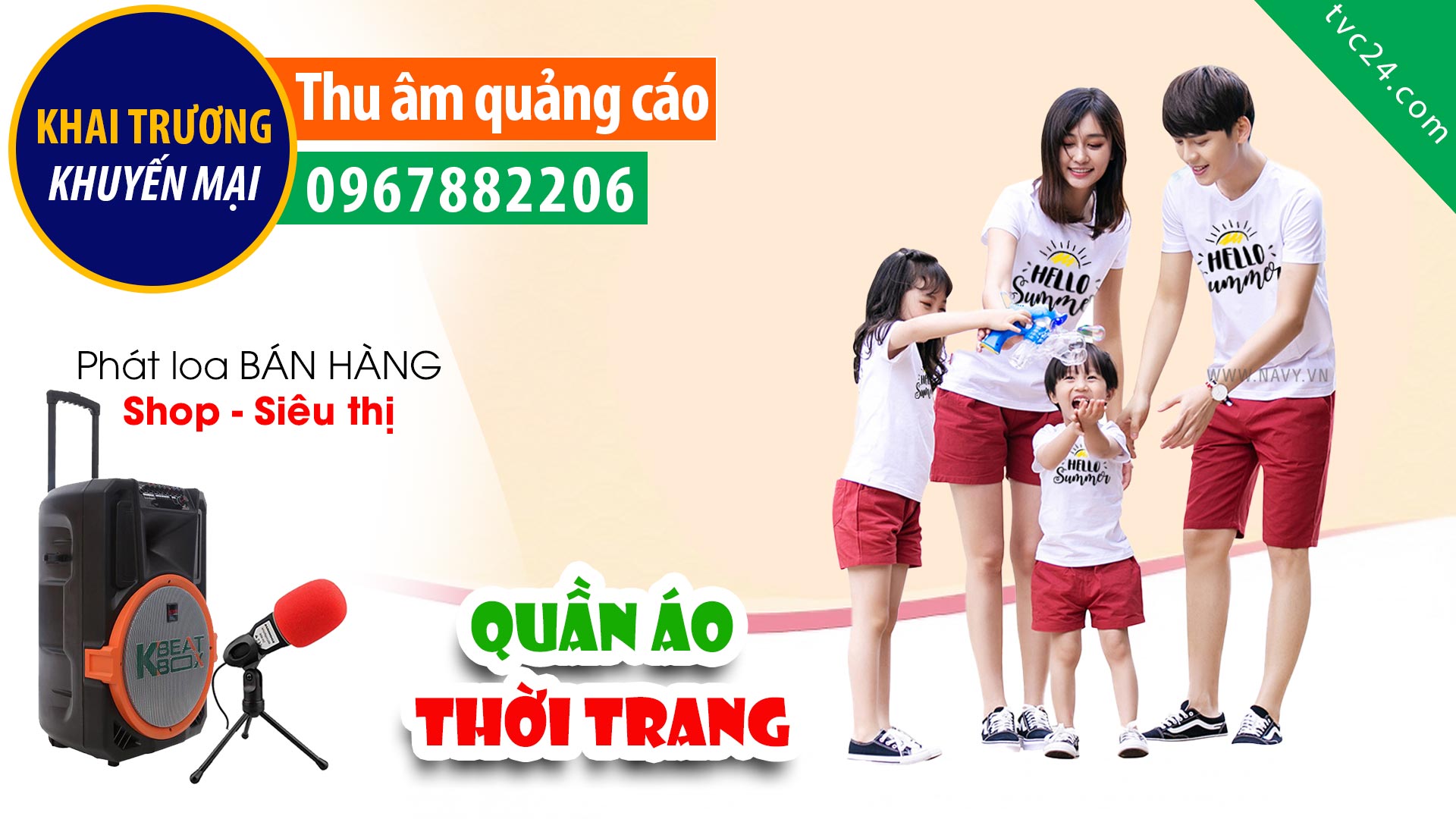 Thu âm quảng cáo Shop thời trang Nam Nữ quần áo Anh Tú