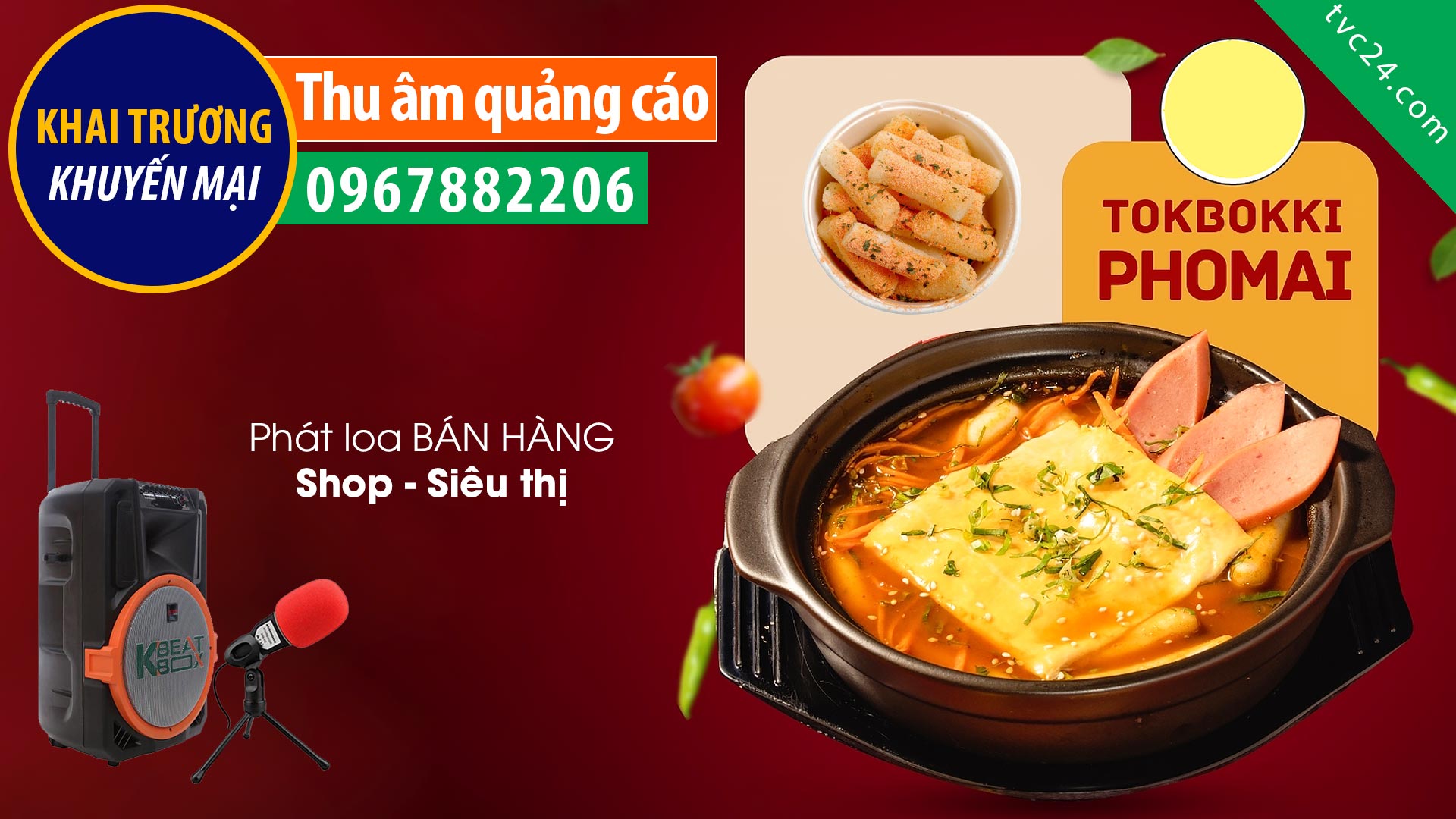  Thu âm quảng cáo Tokbokki phô mai Minion tea TVC24