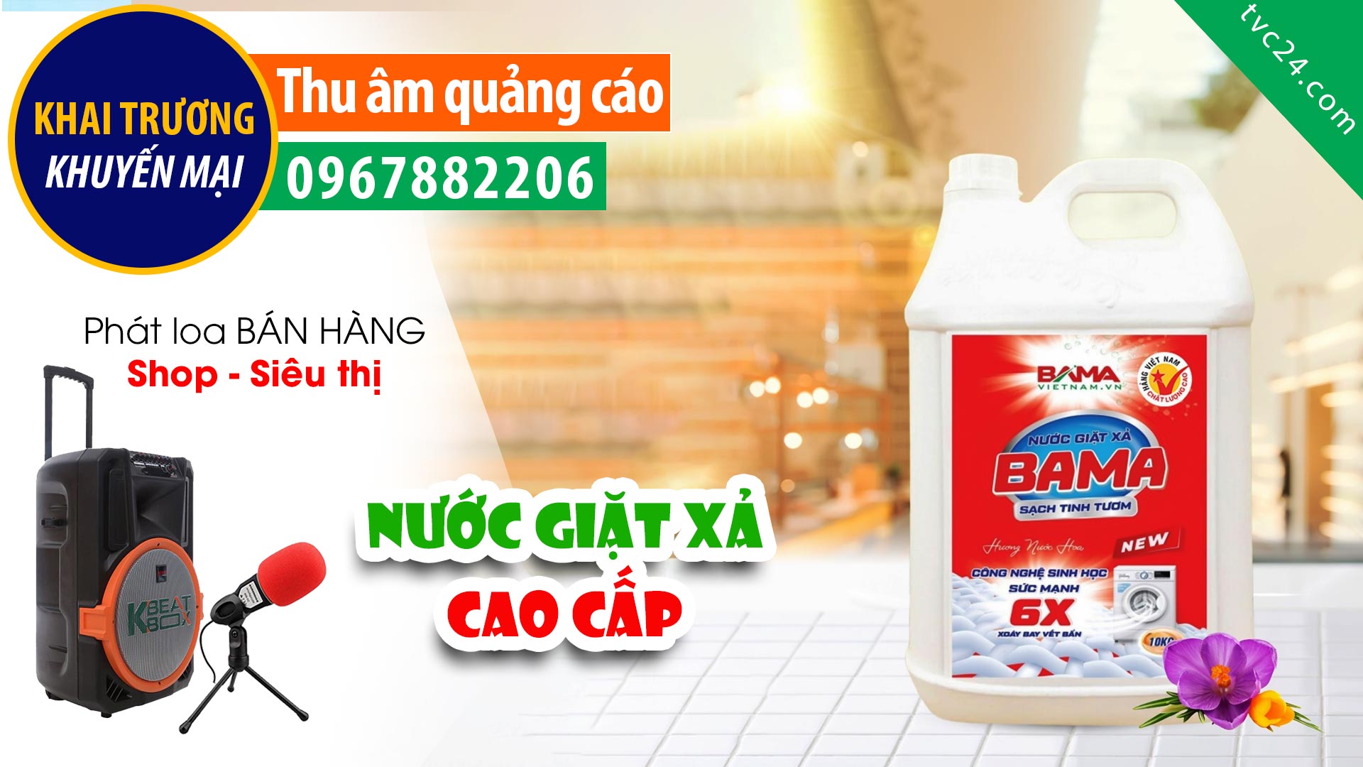 Thu âm Quảng cáo nước giặt xả nước rửa chén Ba Ma TVC24 đọc bán hàng