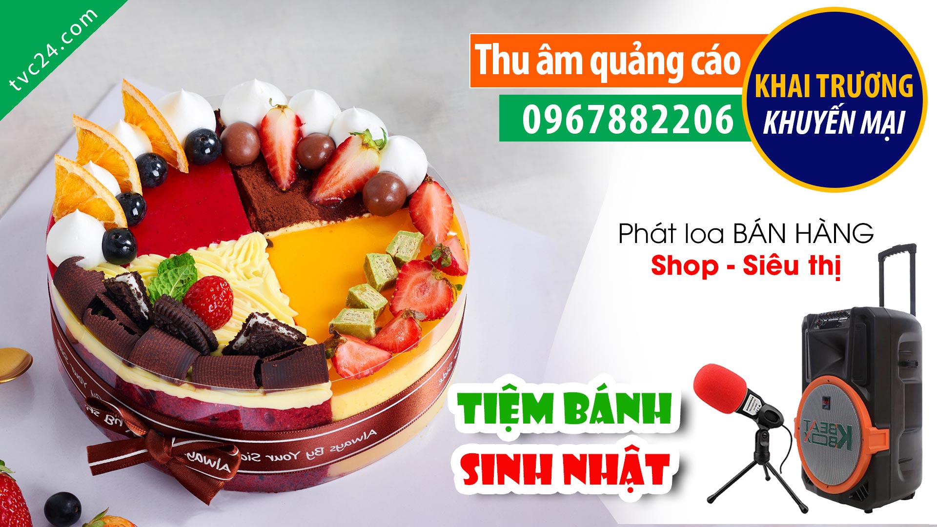 Thu âm Quảng cáo KHAI TRƯƠNG Tiệm bánh Hằng Anh Bakery MC đọc KHUYẾN MẠI hấp dẫn