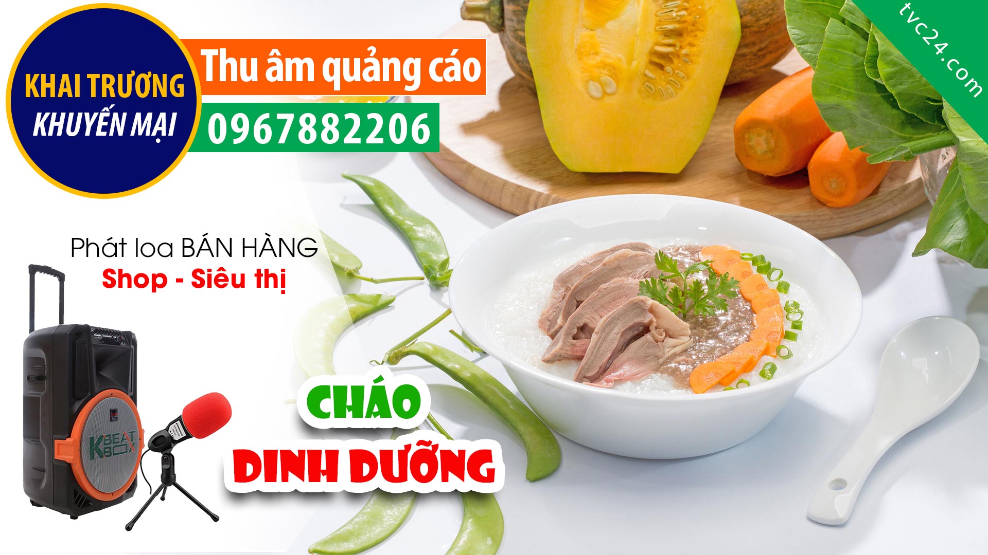 Thu âm Khai trương Cửa hàng cháo dinh dưỡng An Khang