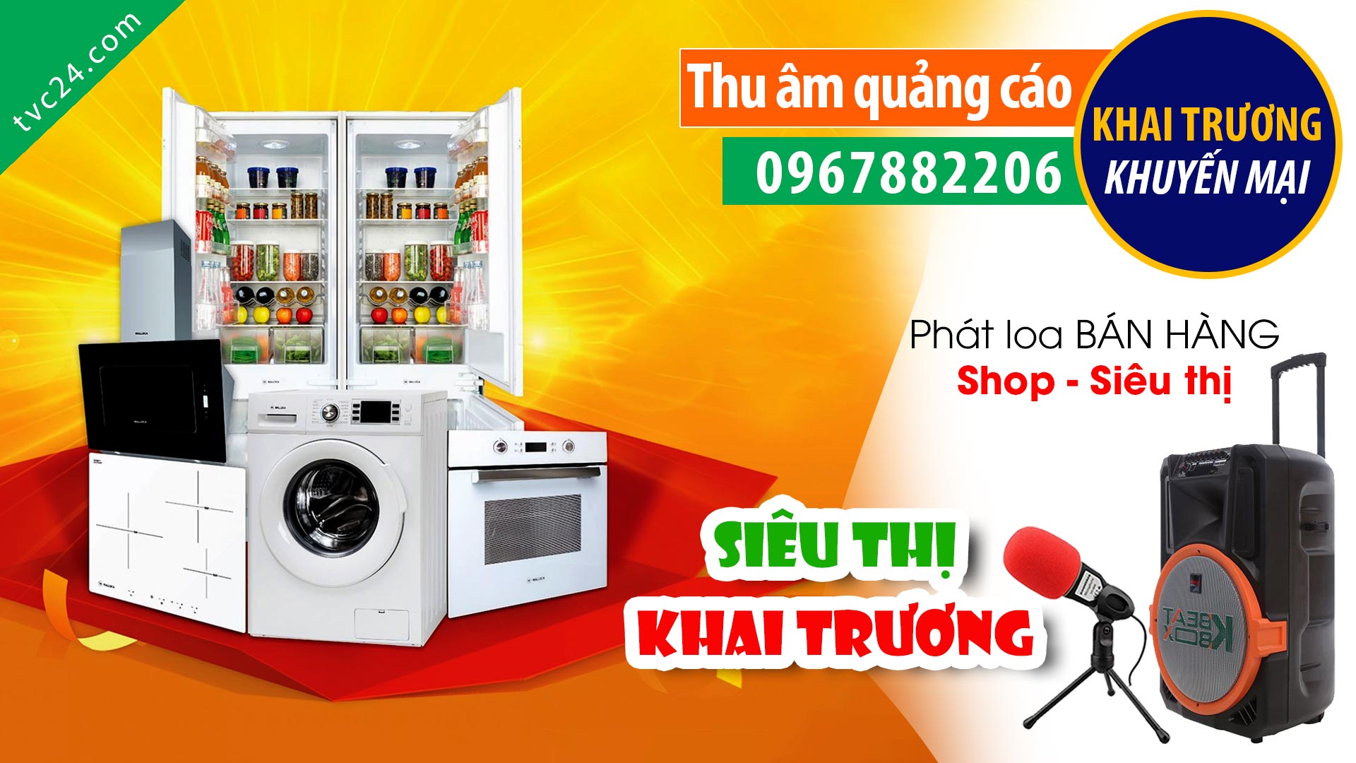 Thu âm Quảng cáo siêu thị bếp Nam Thanh MC đọc Khuyến mại