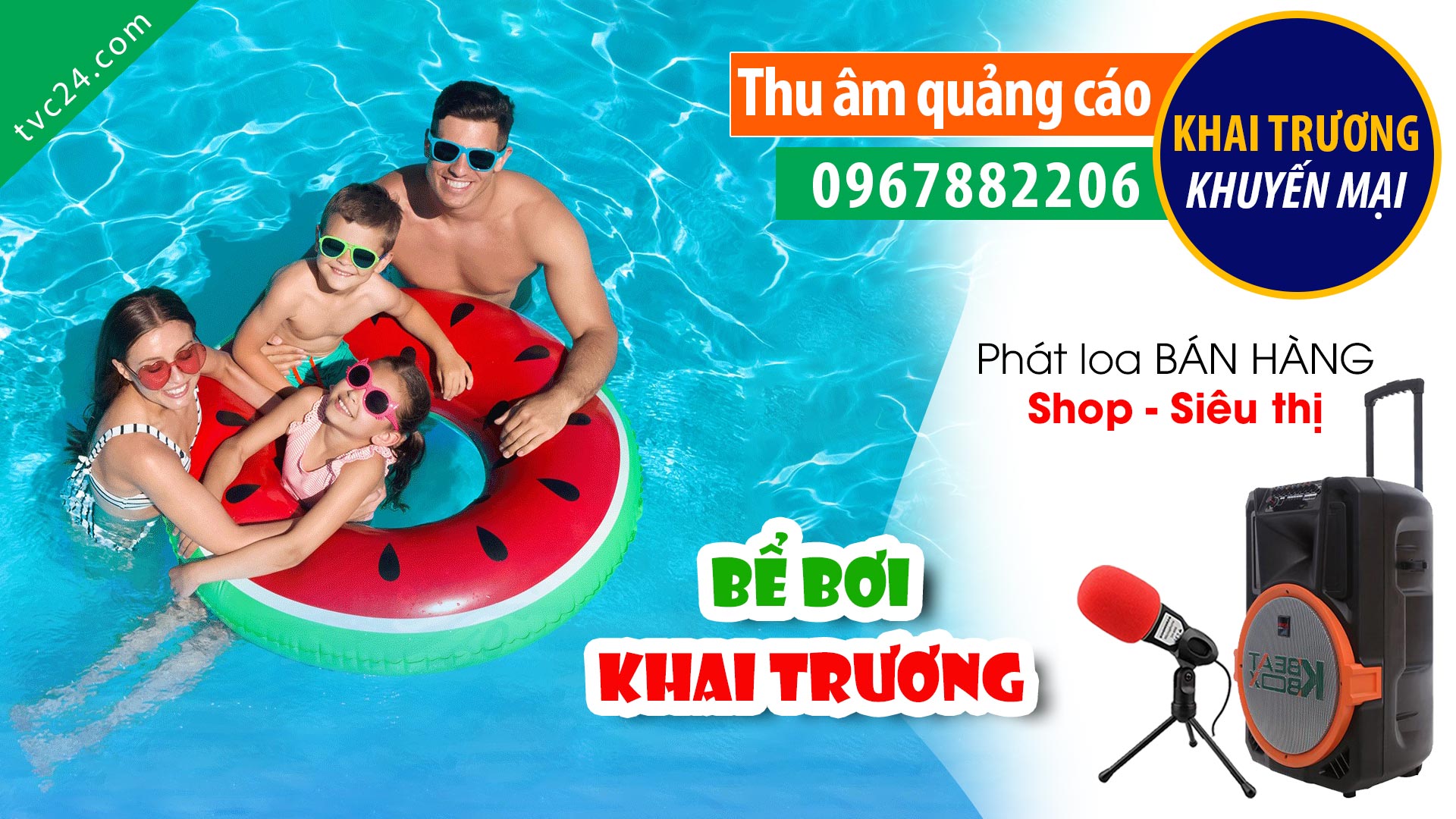 Thu âm Quảng cáo KHAI TRƯƠNG khu vui chơi trẻ em bể bơi Ngọc Hằng Oranges