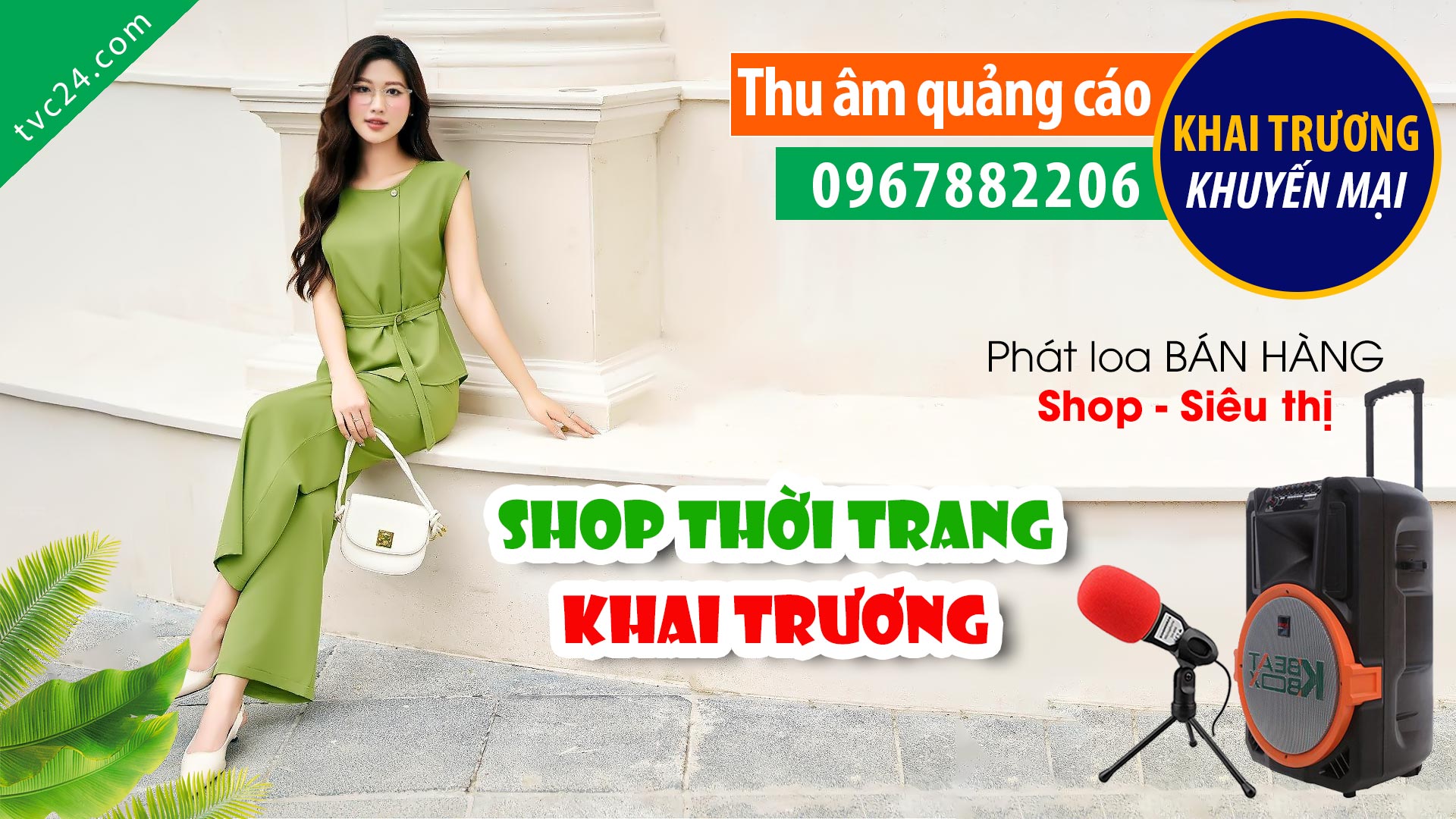 Thu âm Quảng cáo KHAI TRƯƠNG Thời trang Glory 2 hand MC nữ đọc Khuyến mại