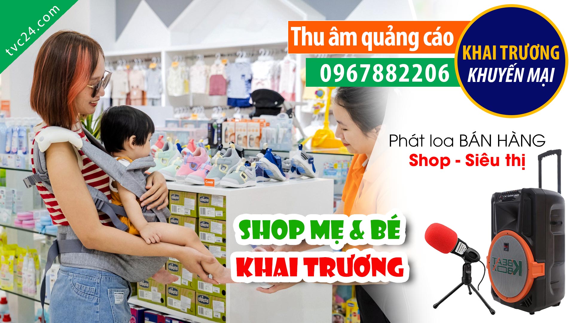 Thu âm Quảng cáo khai trương Shop Shi baby mẹ bầu và e bé