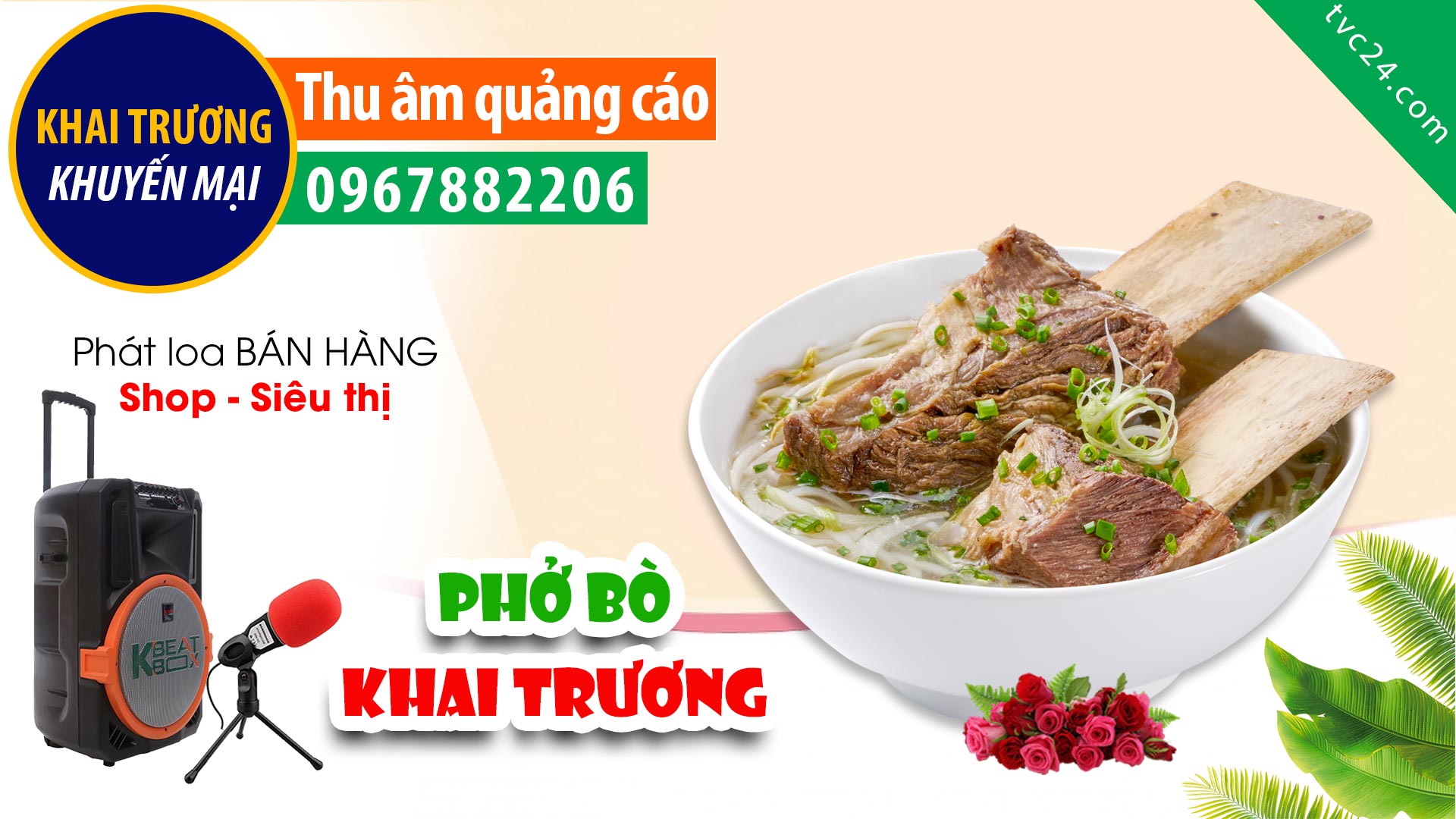 Thu âm Quảng cáo khai trương nhà hàng Ẩm thực D2 và Homsay MC đọc cực cuốn hút