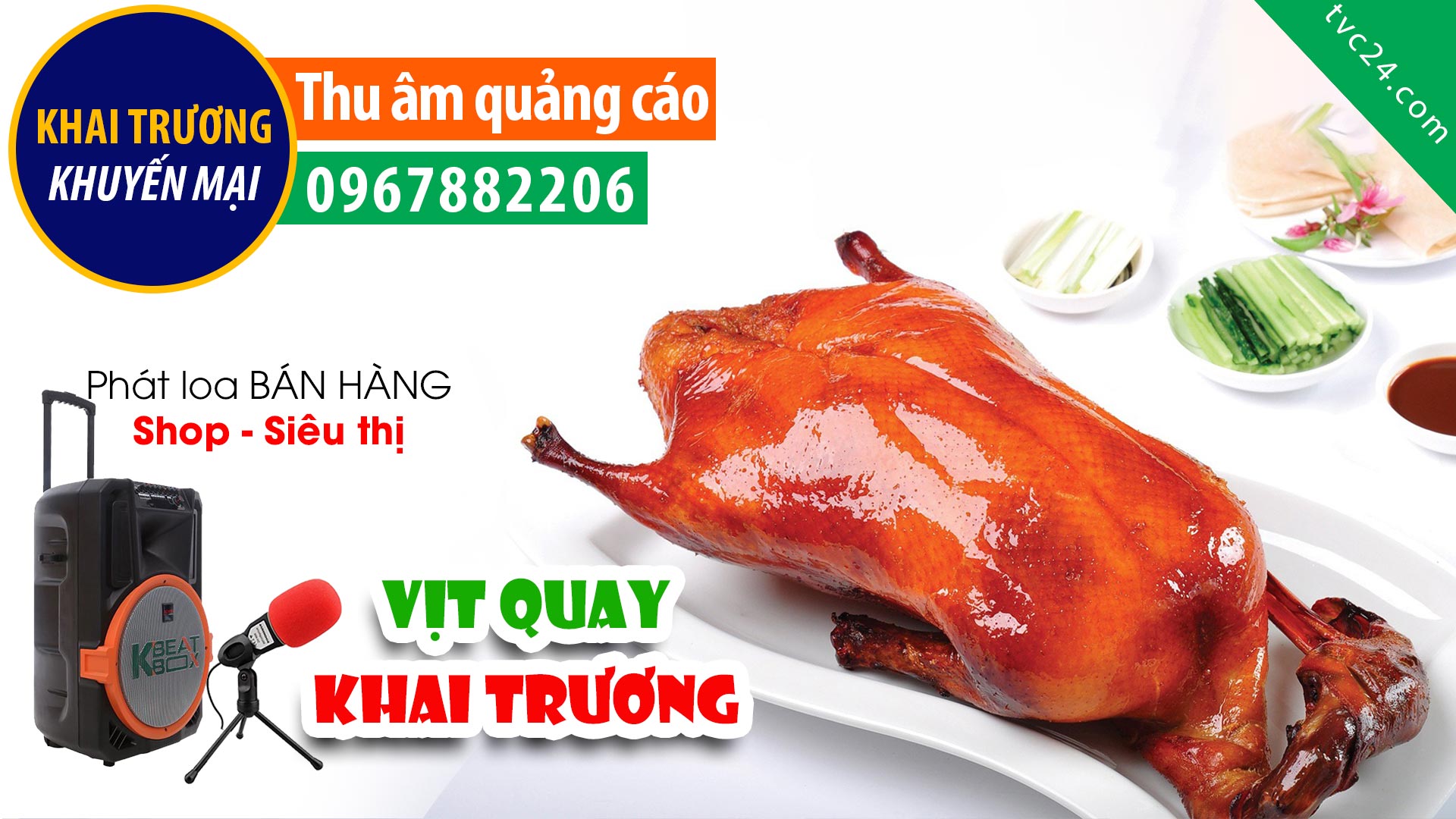 Thu âm Khai trương Vịt Quay Quãng Đông Trần Huy Liệu nóng hổi thơm ngon