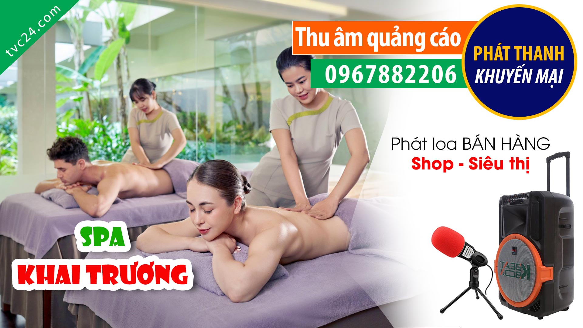 Thu âm Quảng cáo KHAI TRƯƠNG Hoàng Hoa Lan beaty Spa MC đọc GIẢM GIÁ