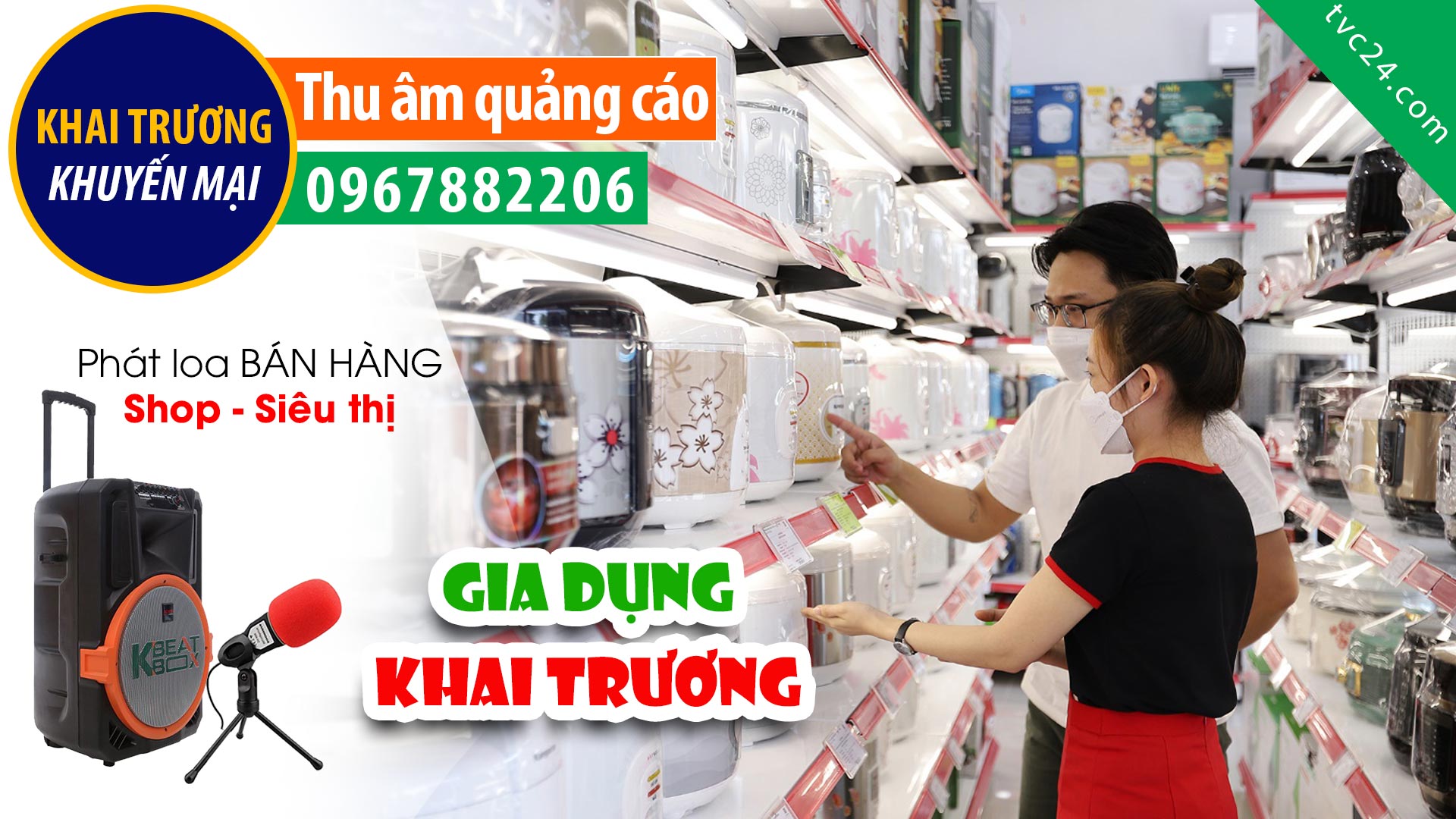  Thu âm Quảng cáo KHAI TRƯƠNG | Cửa hàng gia dụng Hiển Thủy