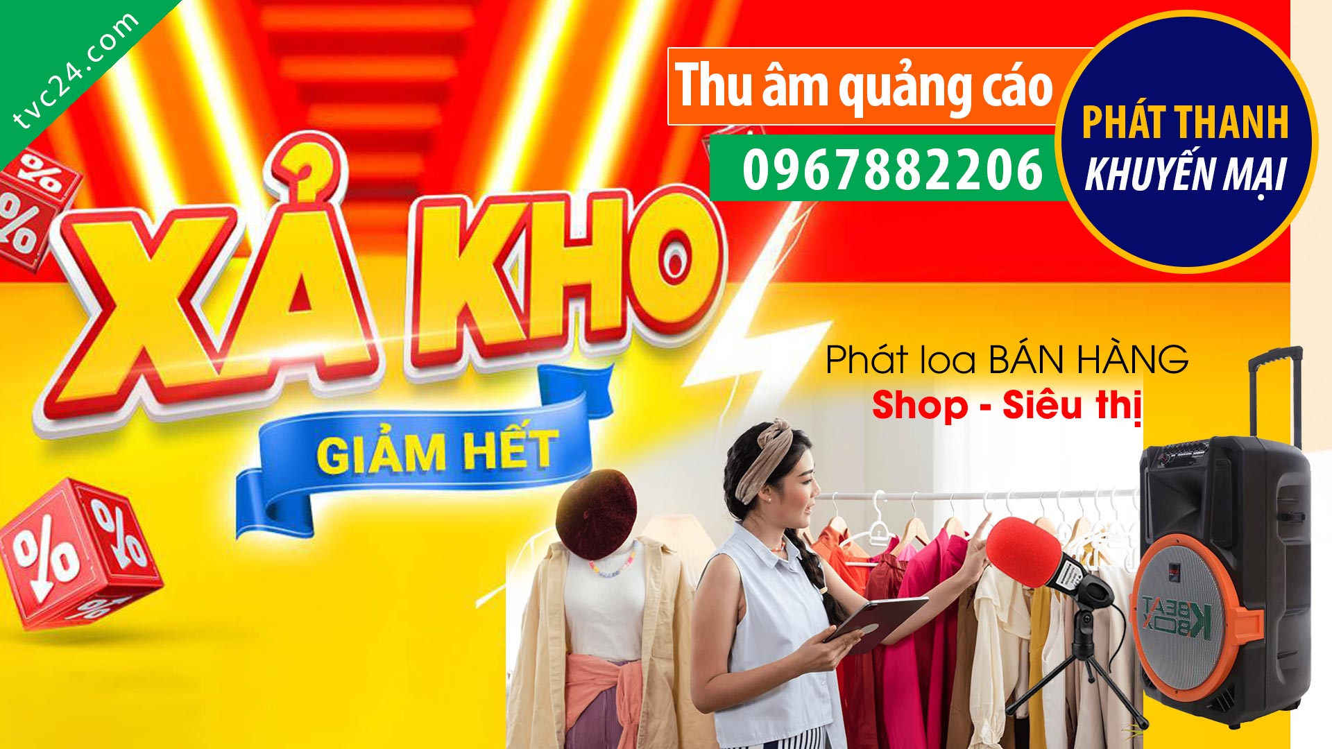  Thu âm xả hàng giảm giá khuyến mại Bán áo phông Quảng Châu MC đọc hấp dẫn