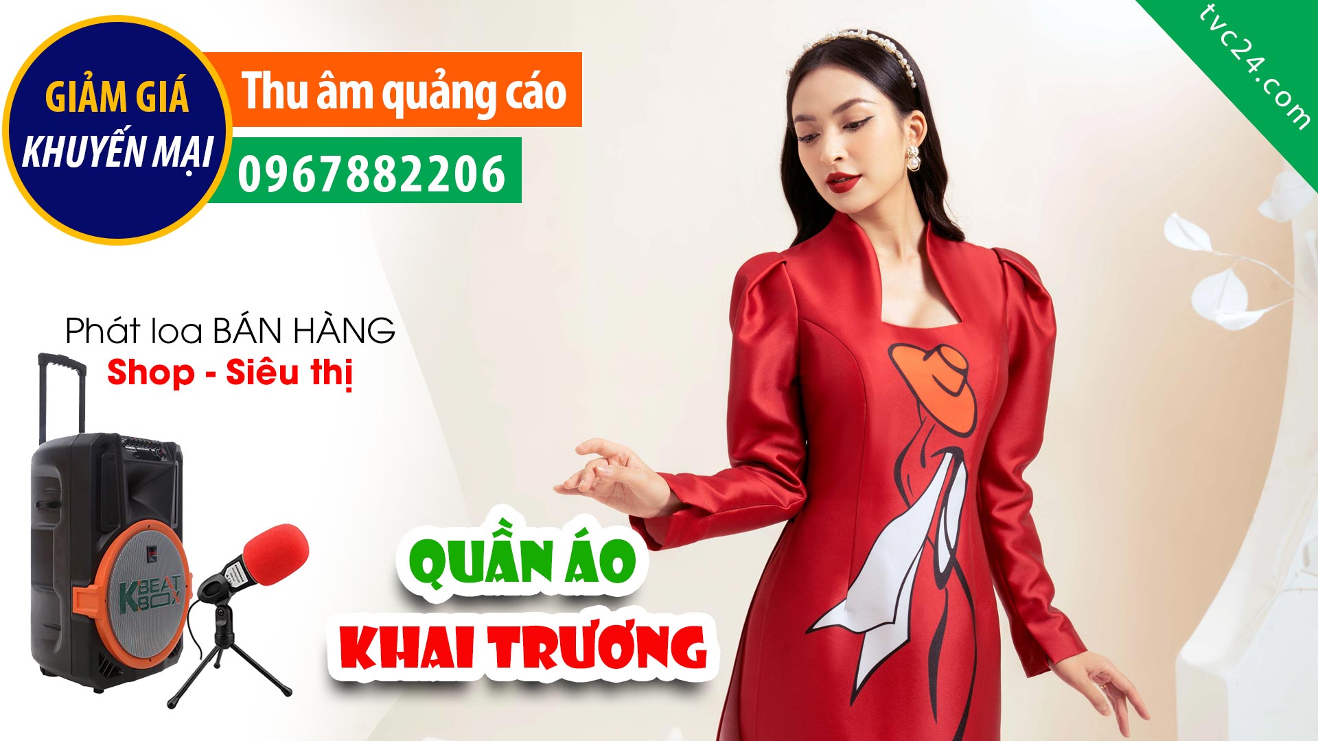 Thu âm Quảng cáo Dệt may Phú Tăng MC đọc bán hàng khuyến mại