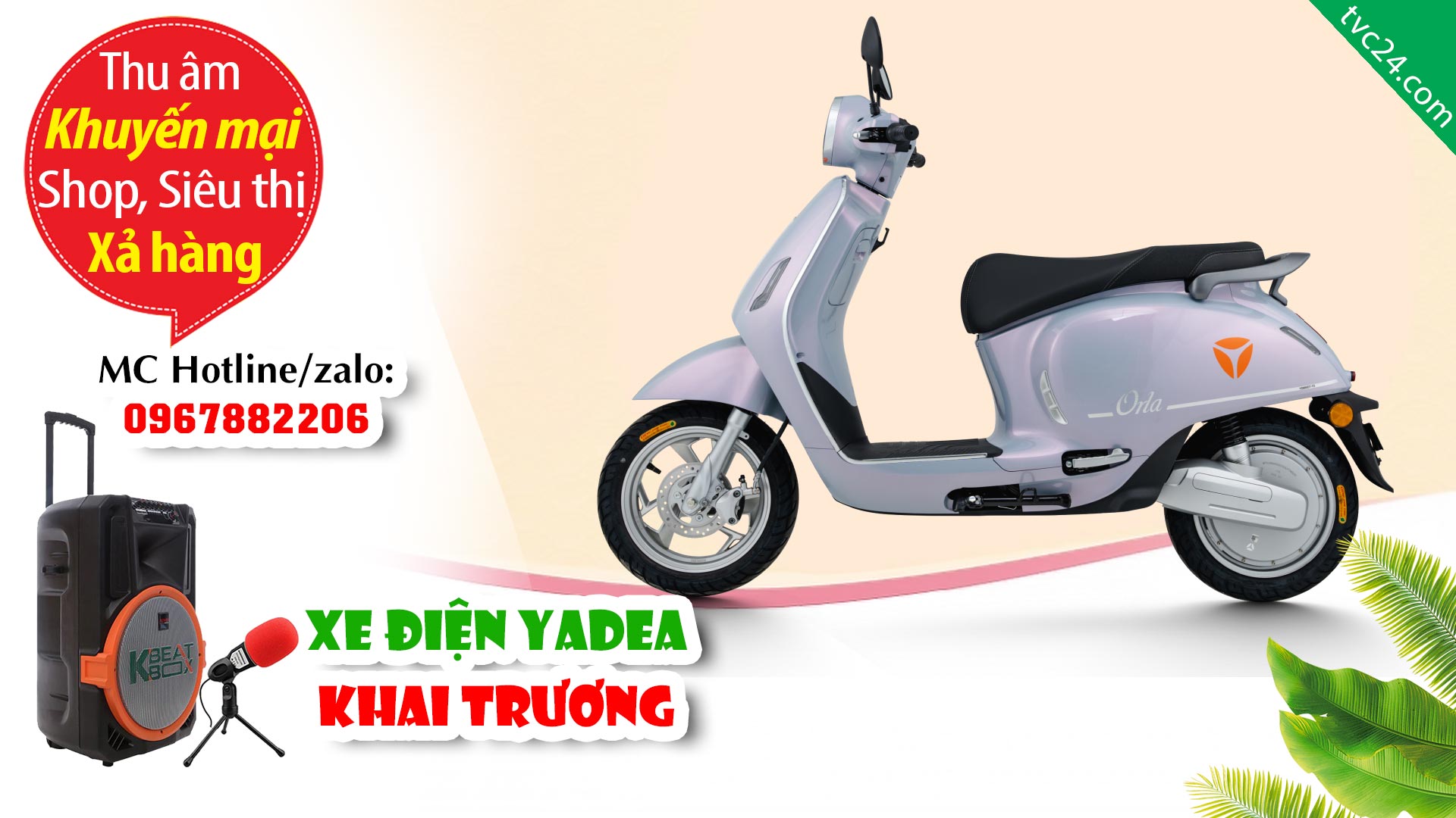 Thu âm Quảng cáo KHAI TRƯƠNG cửa hàng Xe điện Yadea Yên Phong MC đọc CỰC HAY