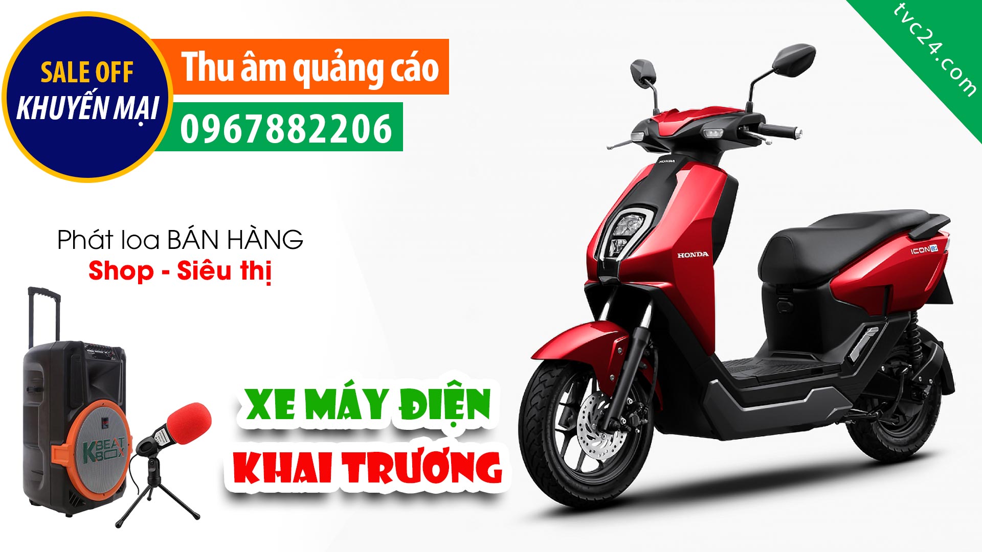 Đọc quảng cáo khai trương cửa hàng Xe máy điện Minh Thoa giảm giá khuyến mại TVC24