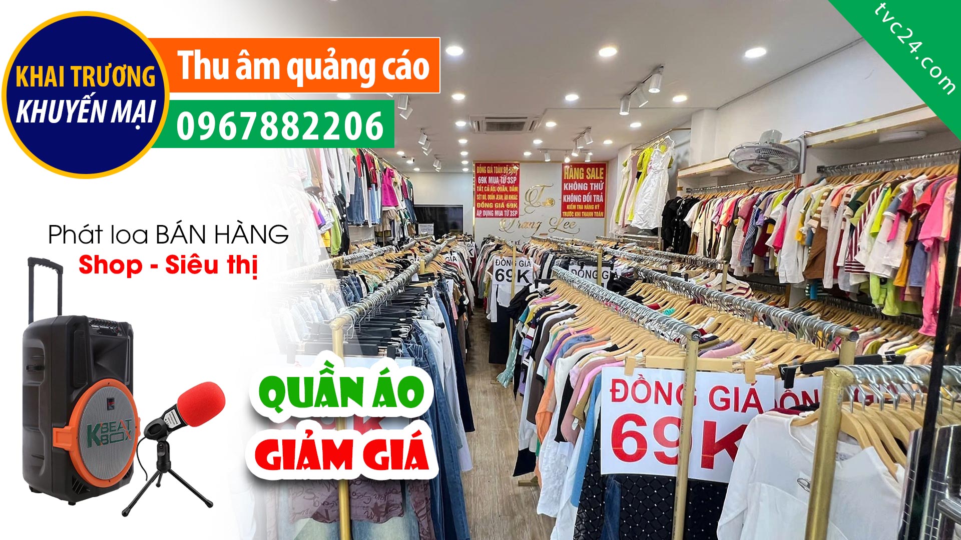Dịch vụ Thu Âm Quảng Cáo Khai Trương – Shop Thời Trang Đồng Giá 99K Duy Nguyễn