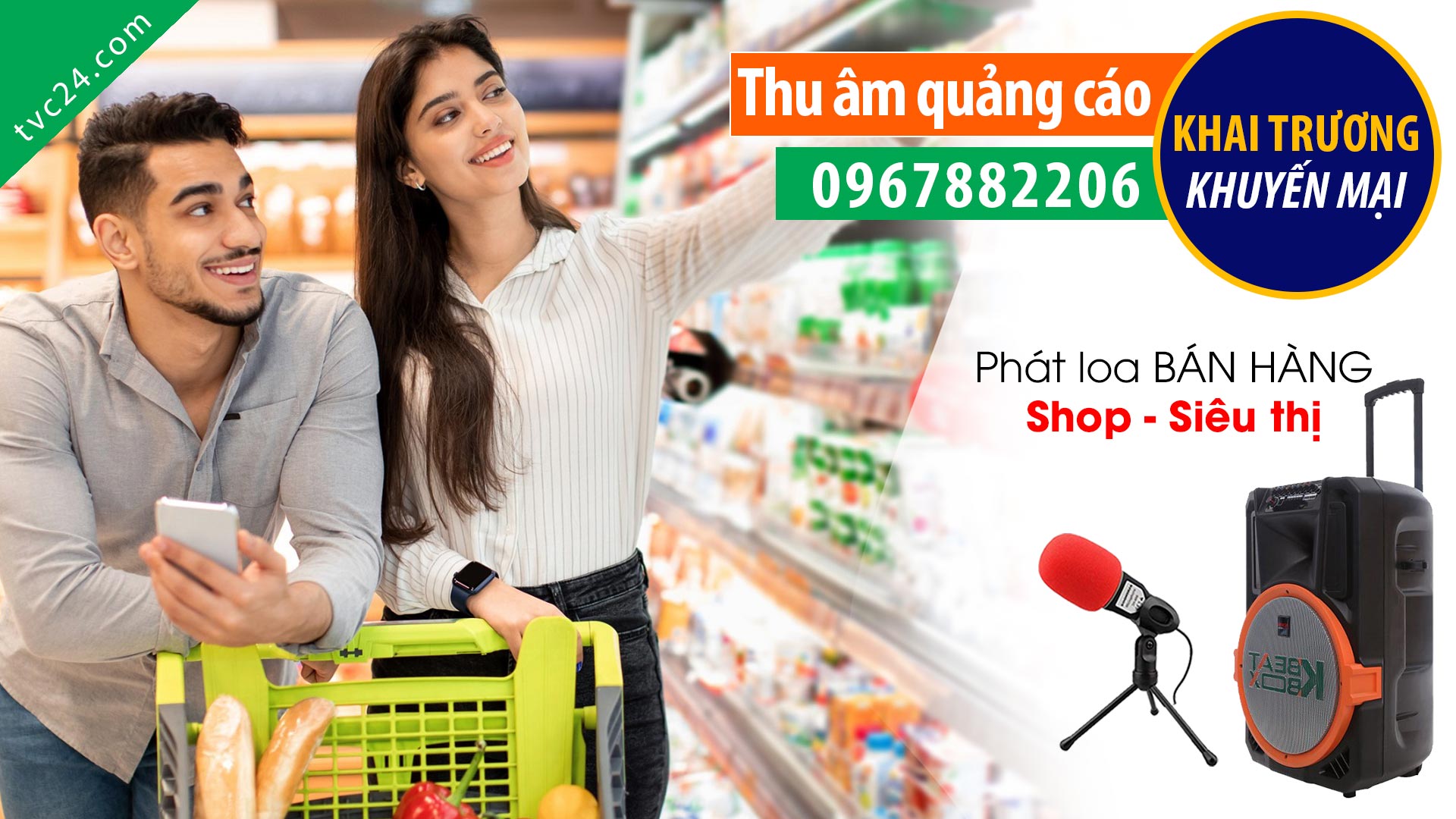 Thu âm khai trương Cửa hàng tự chọn Thắng Thủy MC đọc hấp dẫn