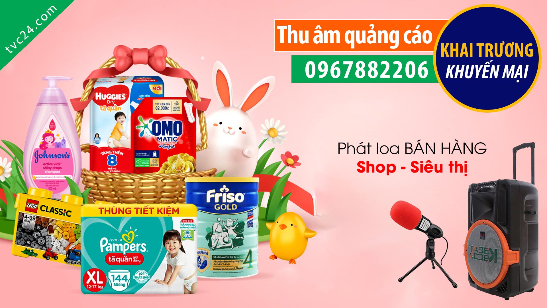 Thu âm Quảng cáo shop mẹ và bé Châu Thanh Khuyến mại Trung thu