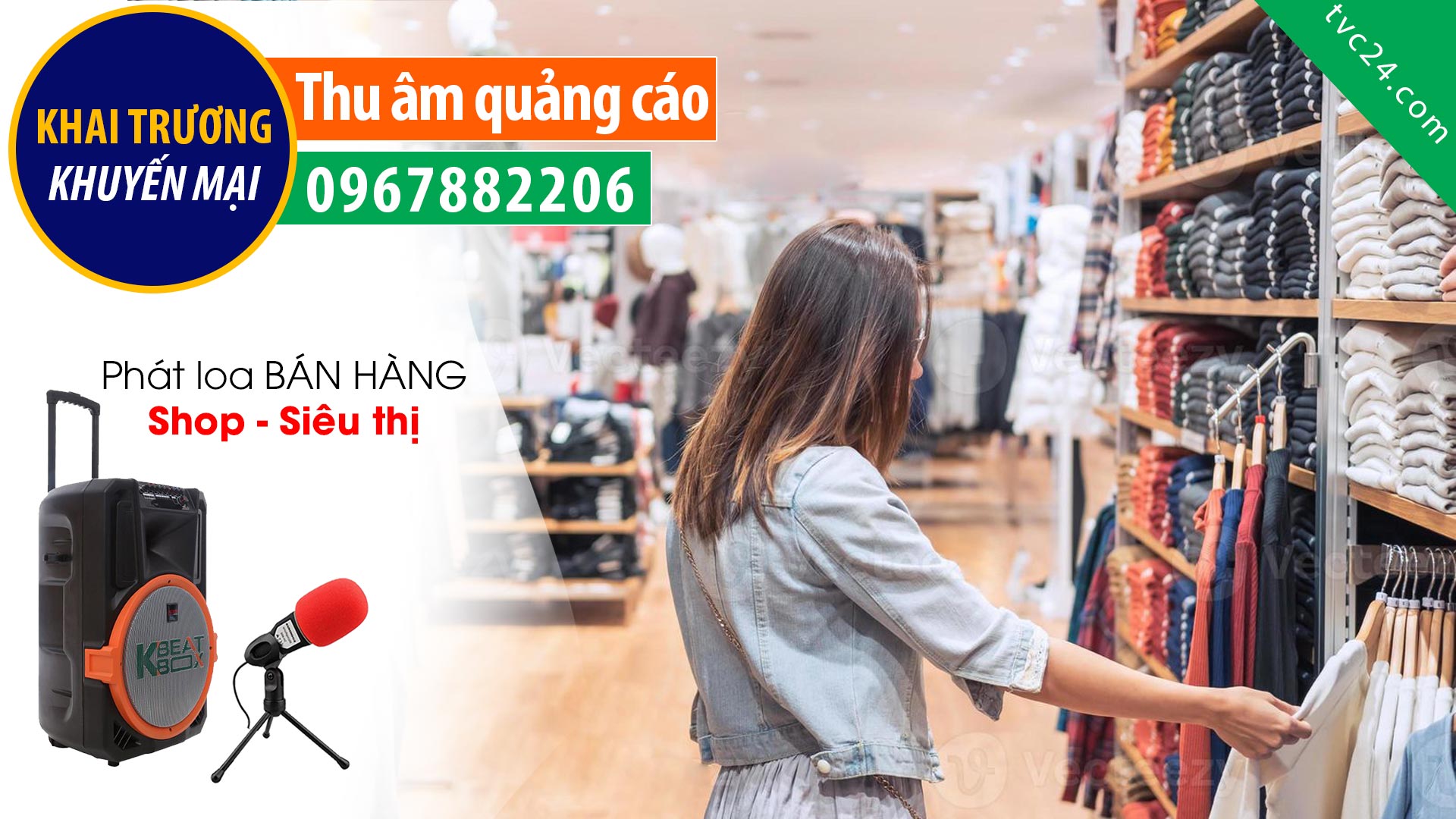 Thu âm Quảng cáo shop hàng si tuyển HV store
