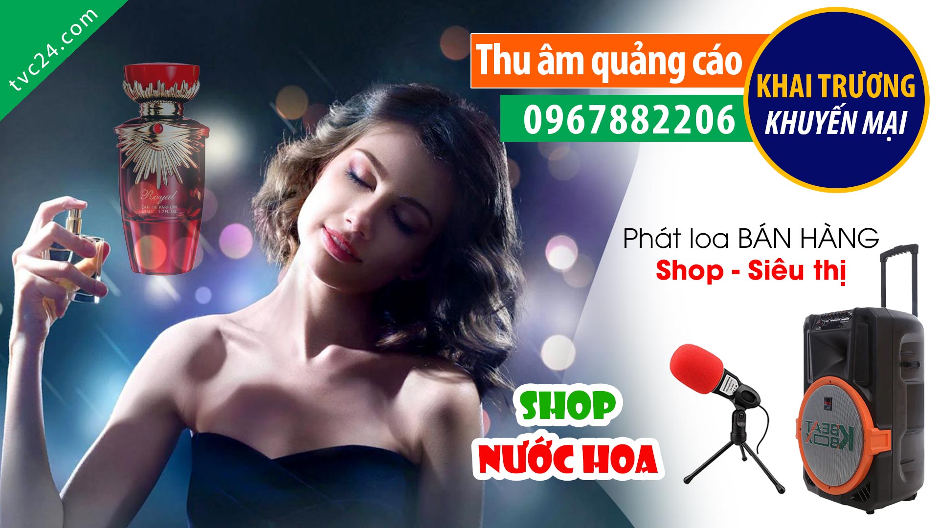 Thu âm Quảng cáo bán Nước hoa Goodcharme TVC24 đọc Khuyến mại