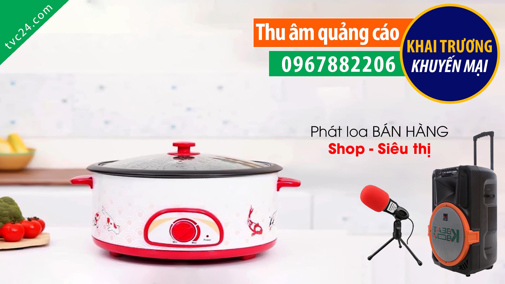 Thu âm quảng cáo bán hàng gia dụng Maika Store