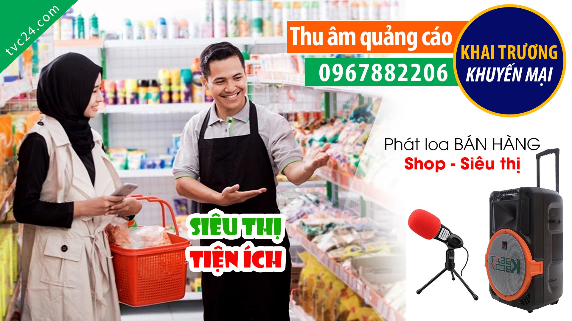 Thu âm khai trương Siêu thị Mini Ngân Mart MC Nữ