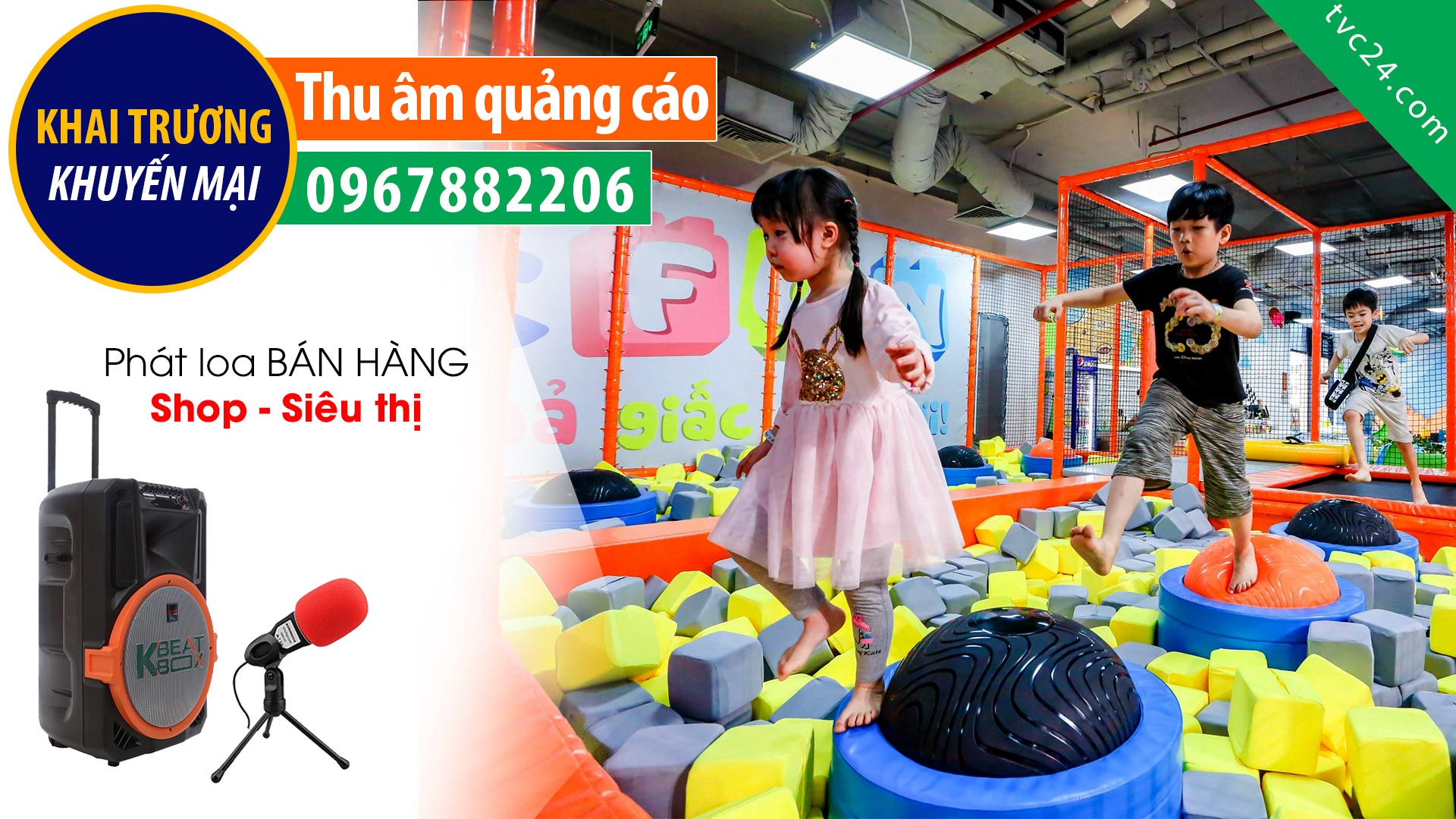  Thu âm Quảng cáo Trung tâm vui chơi giải trí MC đọc Cực Hay