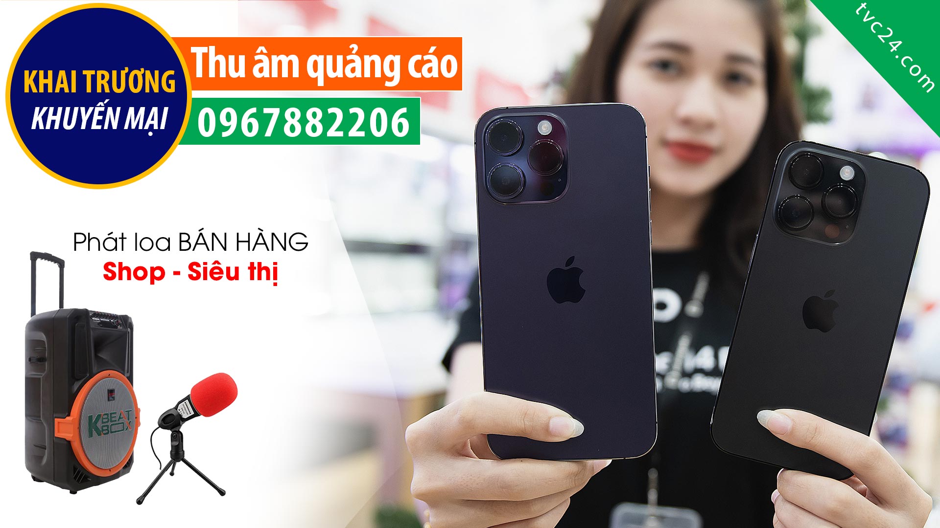  Thu âm Khai trương cửa hàng điện thoại Đức Trung mobile