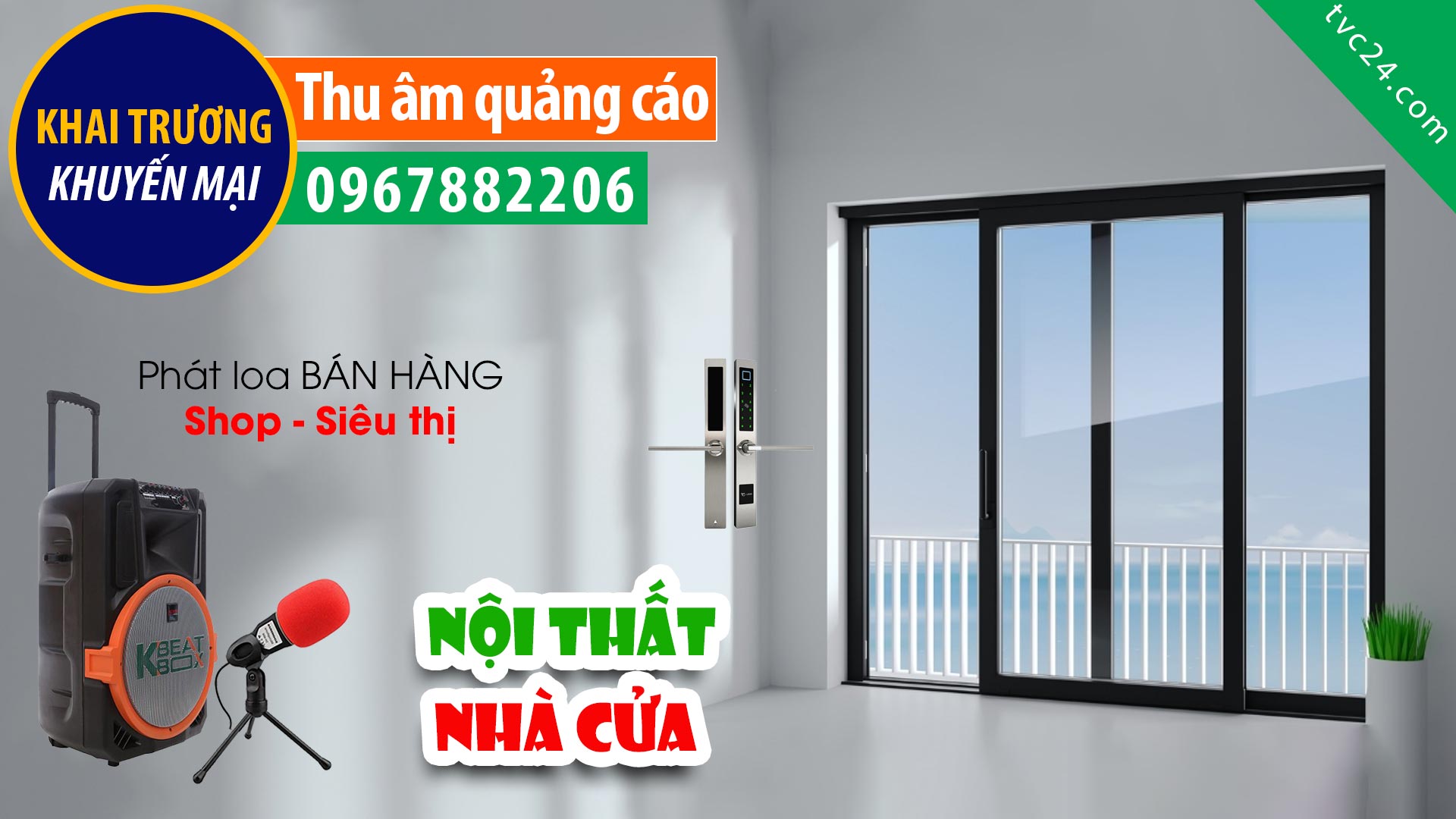 Thu âm quảng cáo nội thất cửa nhôm Xingfa