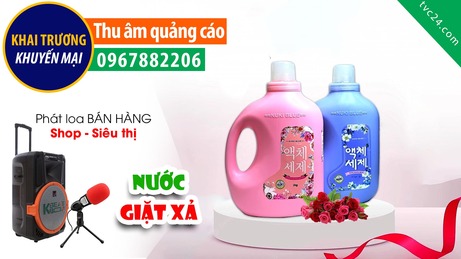 Thu âm Quảng cáo Nước giặt xả Nuki blue