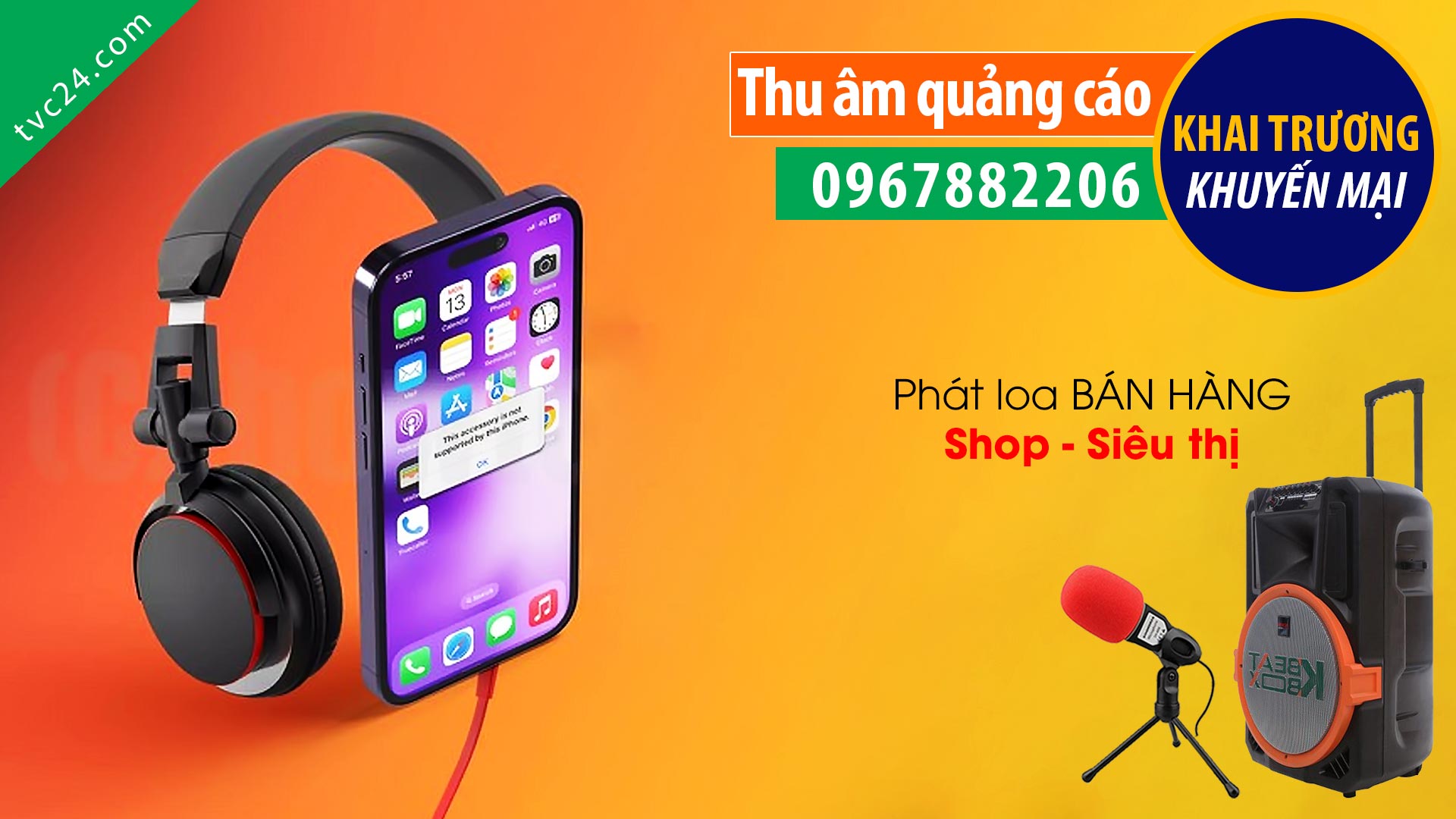 Thu âm Quảng cáo bán Phụ kiện điện thoại Anh Tuấn MC đọc Khuyến mại cực HOT