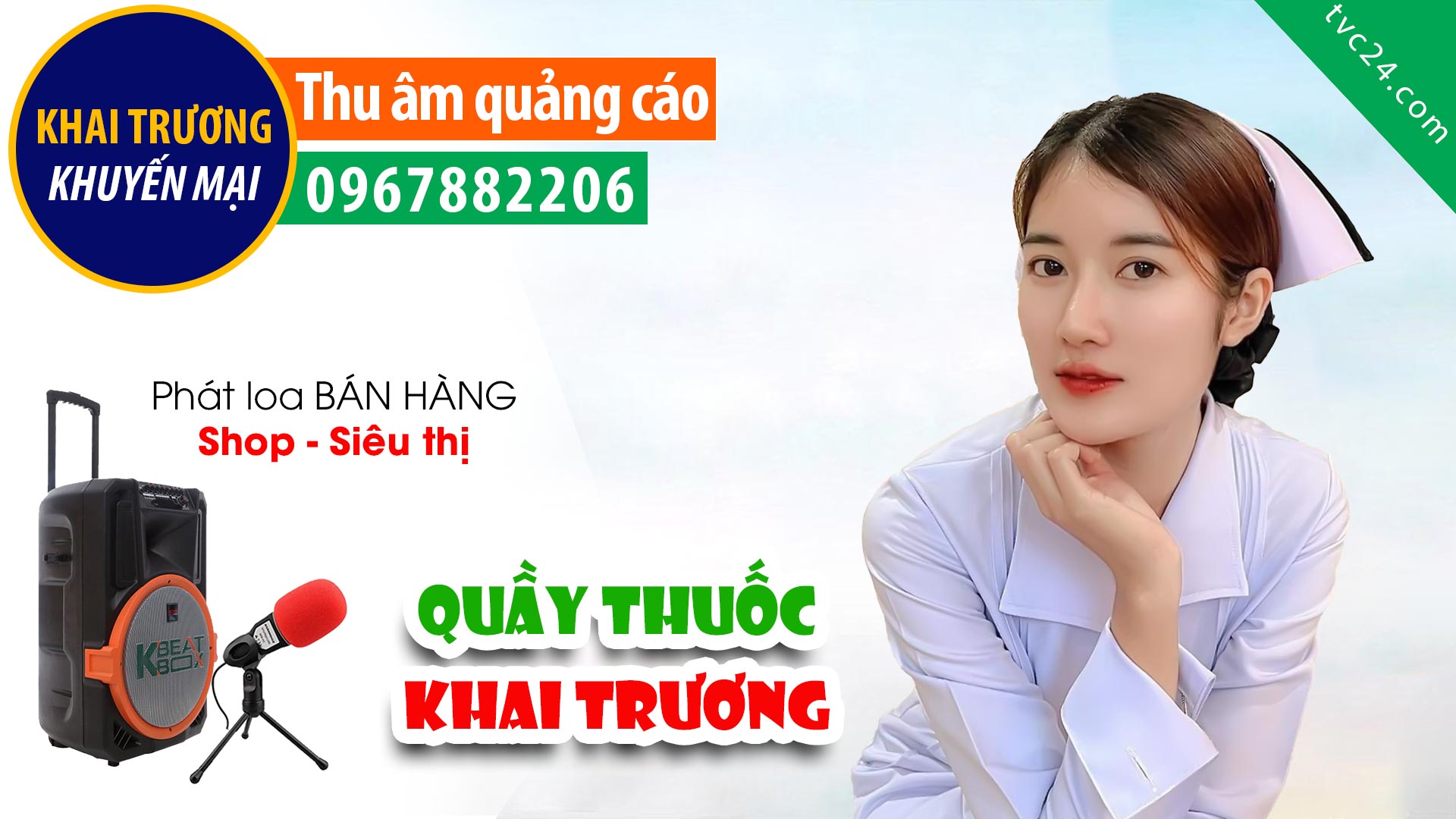 Thu âm khai trương Quầy thuốc Lê Quỳnh 5 MC đọc Quảng cáo