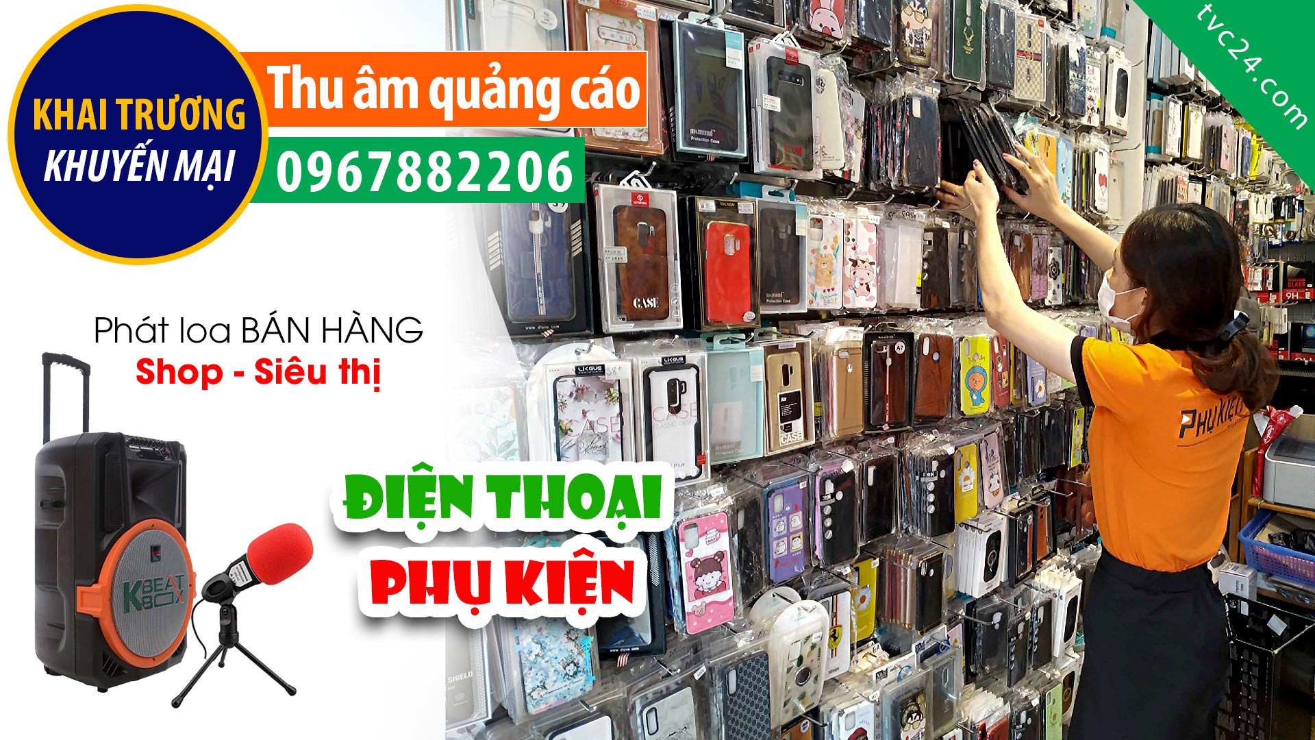Thu âm khai trương shop điện thoại và phụ kiện Đức Lý mobile