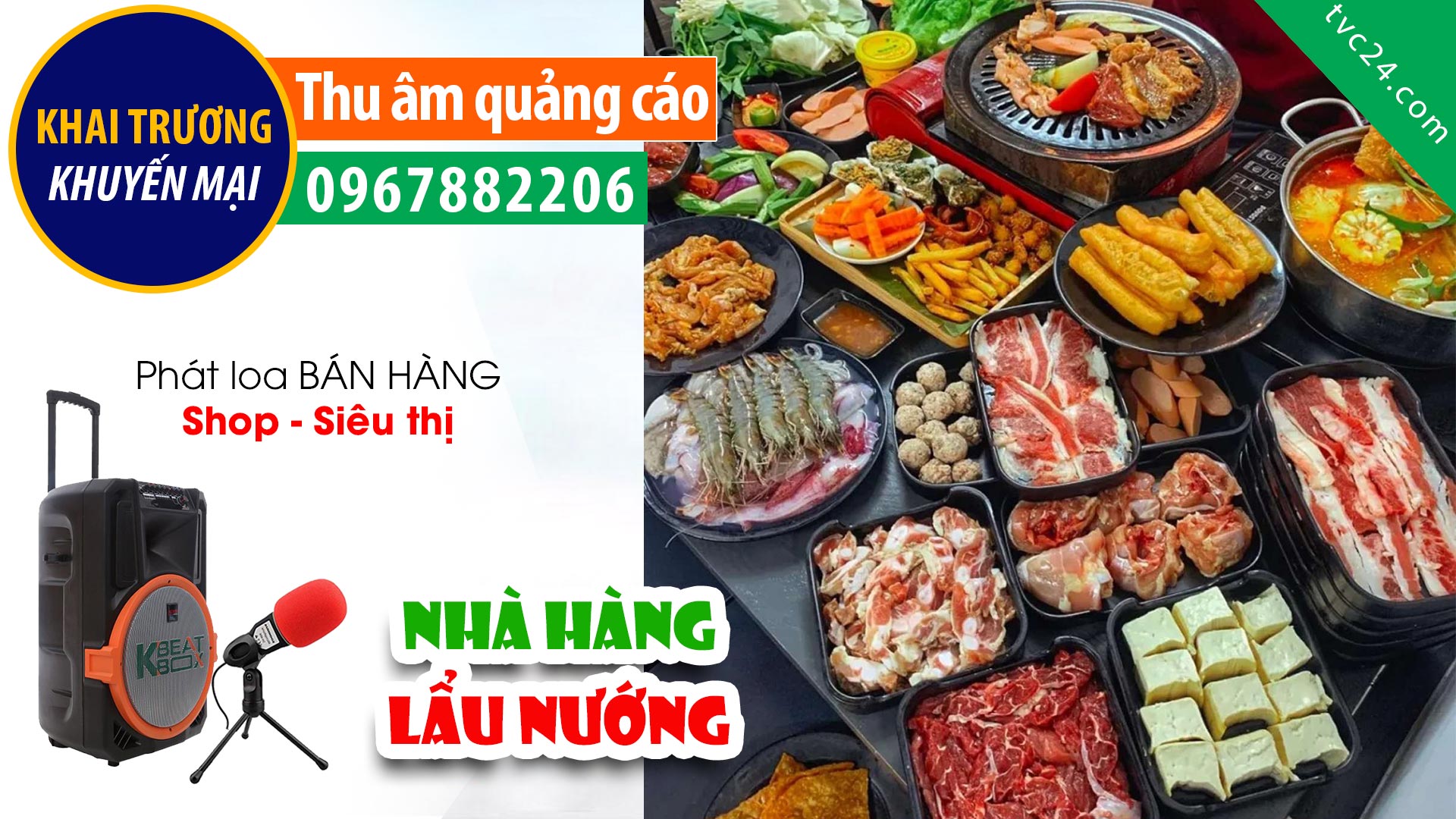 Thu âm khai trương quán lẩu nướng Nhật Bản cực ngon hấp dẫn