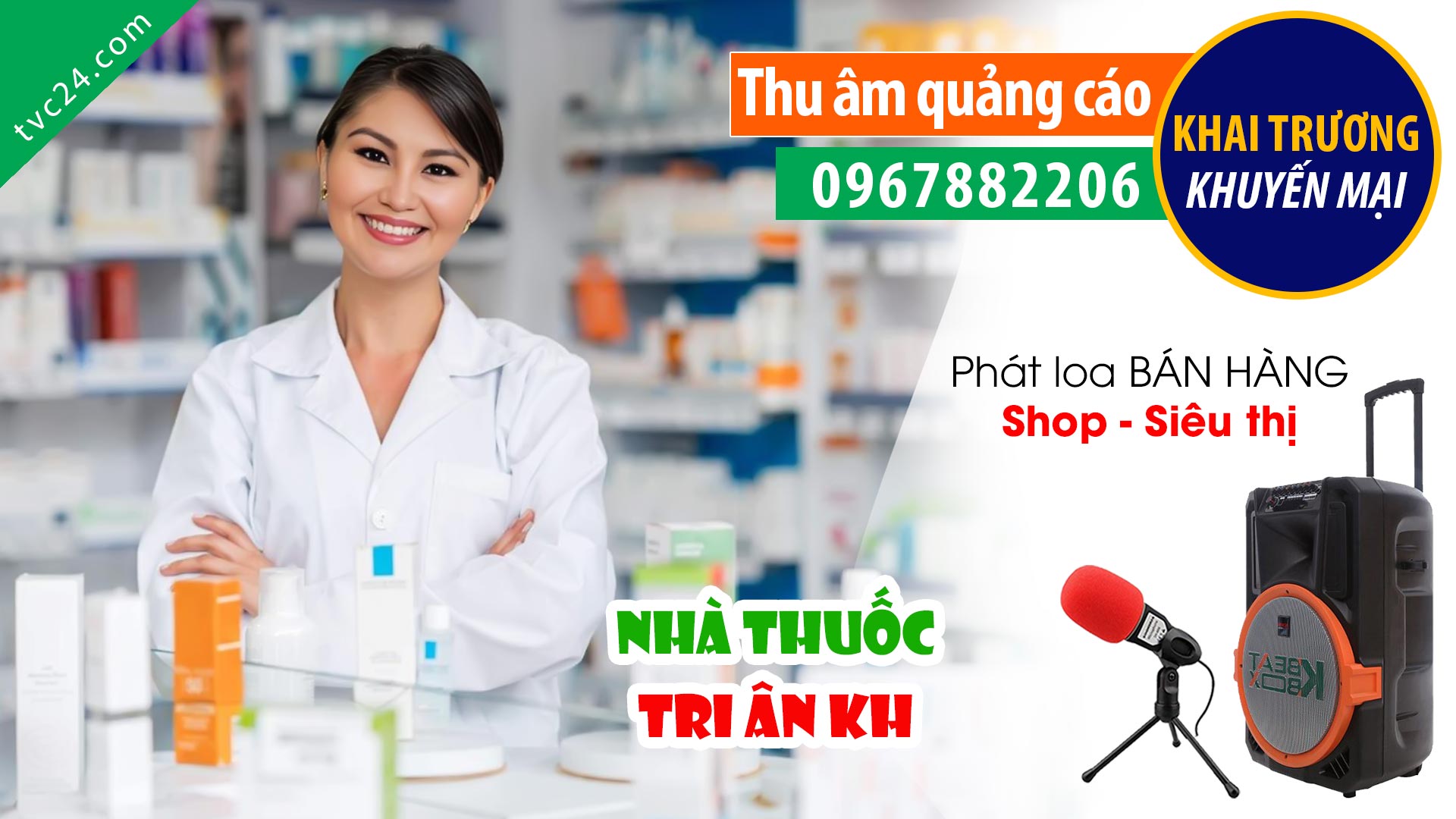 Thu âm Quảng cáo tri ân khách hàng nhà thuốc Minh Châu 18 Noel