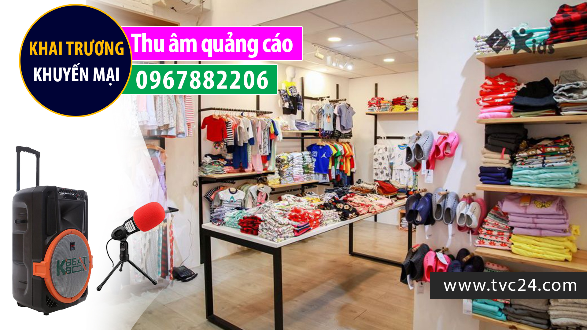 Thu âm Shop thời trang trẻ em Trường Giang