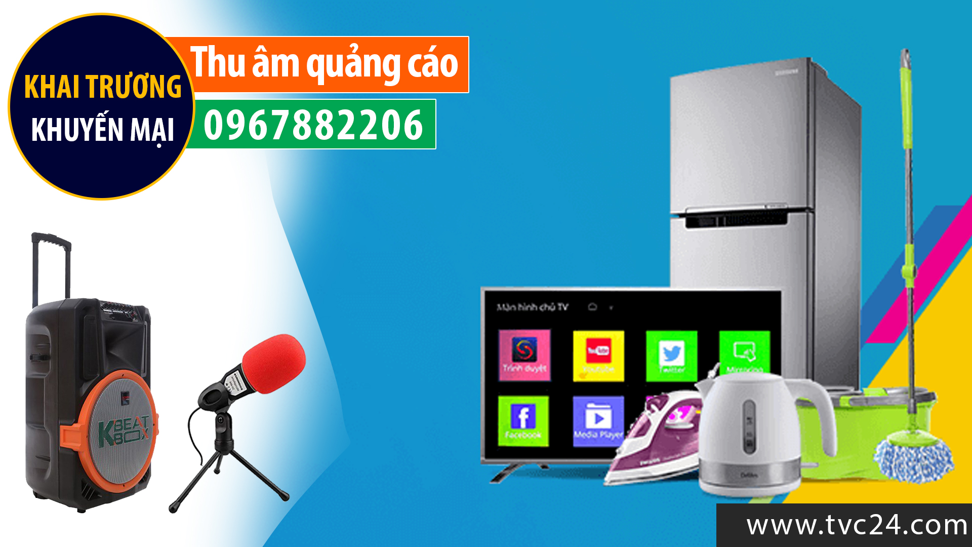 Thu âm quảng cáo siêu thị Việt Plaza thị trấn Sơn La giọng đọc MC đài truyền hình Việt Nam