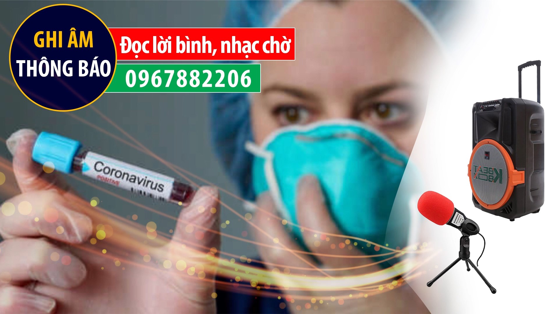 Thu âm thông báo phát loa dịch Virus Corona Khối văn phòng công ty CNV GROUP