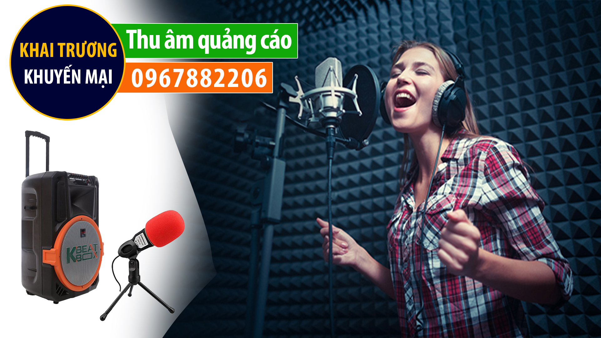 Thu âm quảng cáo Showroom bếp Tuấn Hoa khuyến mại giảm giá GHI ÂM 0967882206