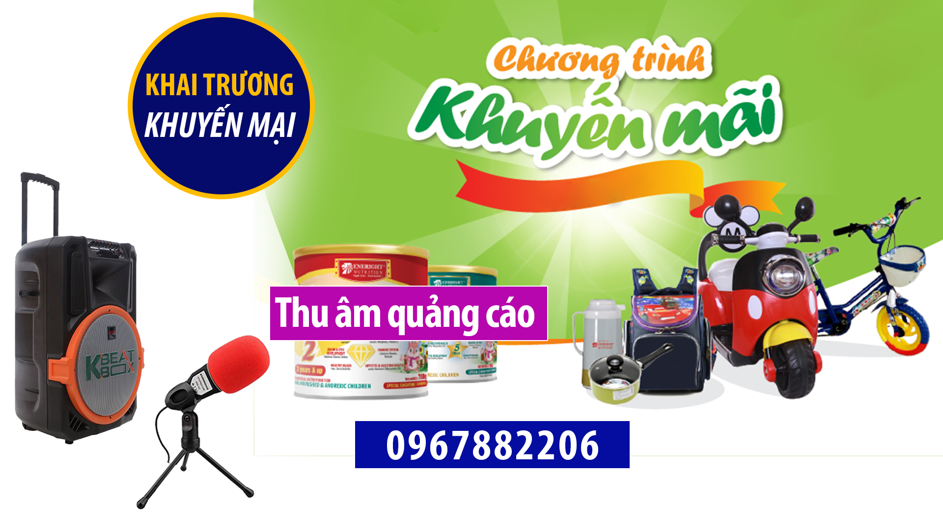Thu âm khai trương Thế giới Sữa Bỉm Hương Thịnh