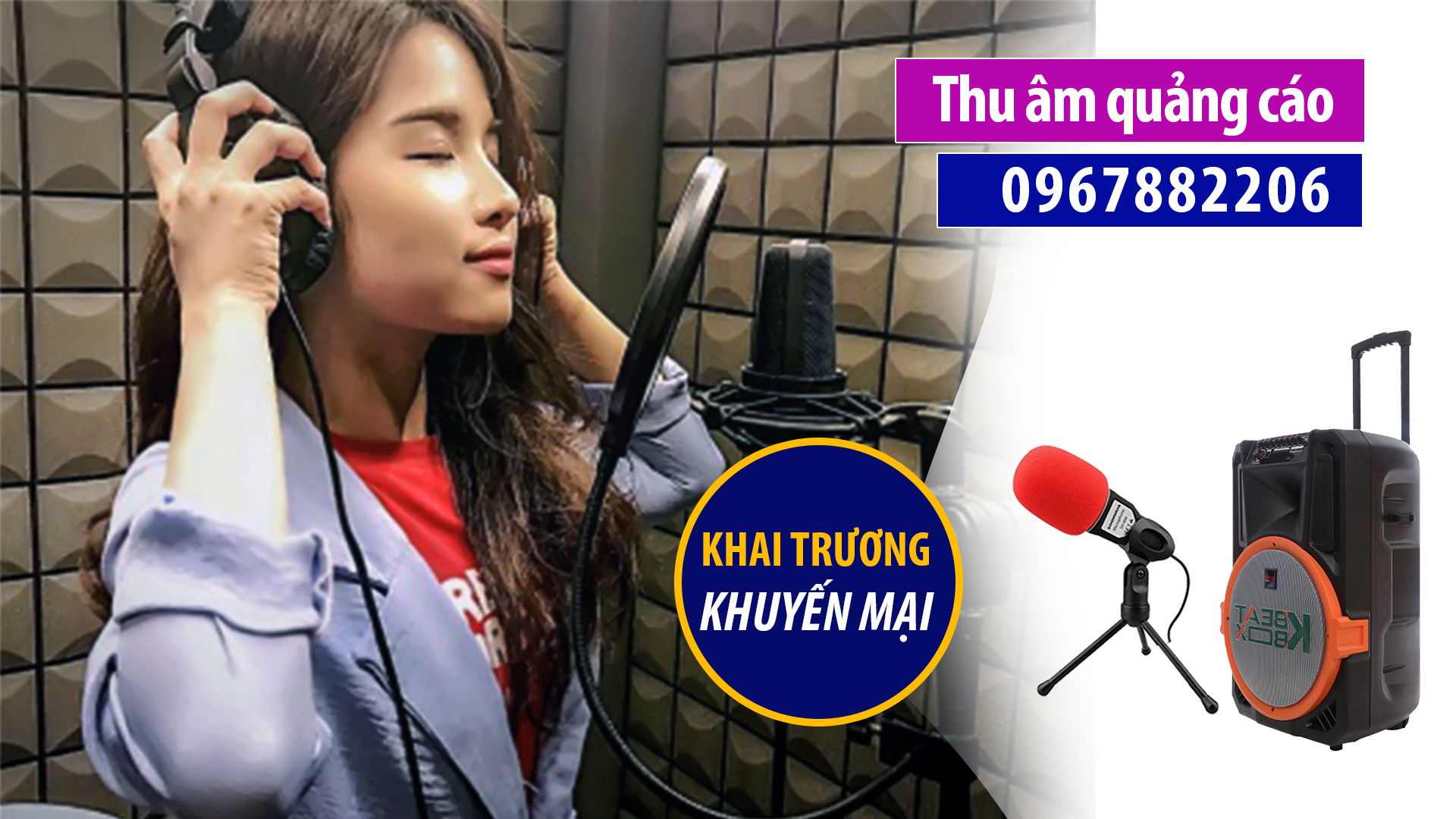 Thu âm quảng cáo Chuỗi cửa hàng Đầm Bầu Thời Trang Mom Baby MC đọc phát loa cực hay