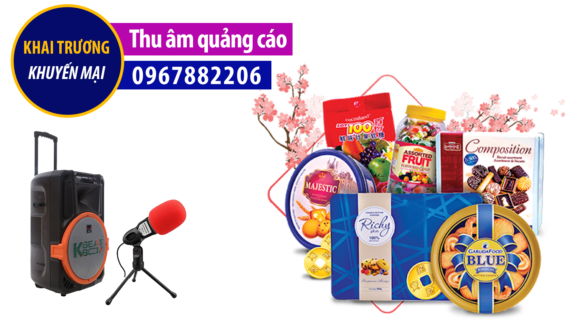 Thu âm quảng cáo phát loa bán hàng công ty Vindrink