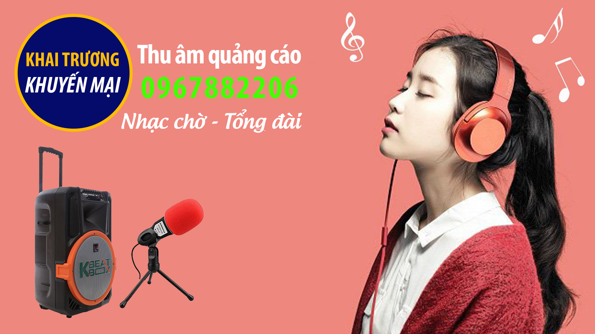 Thu âm tổng đài Khóa Cửa Vân Tay KADOL MC đọc quảng cáo hay bán hàng mê say