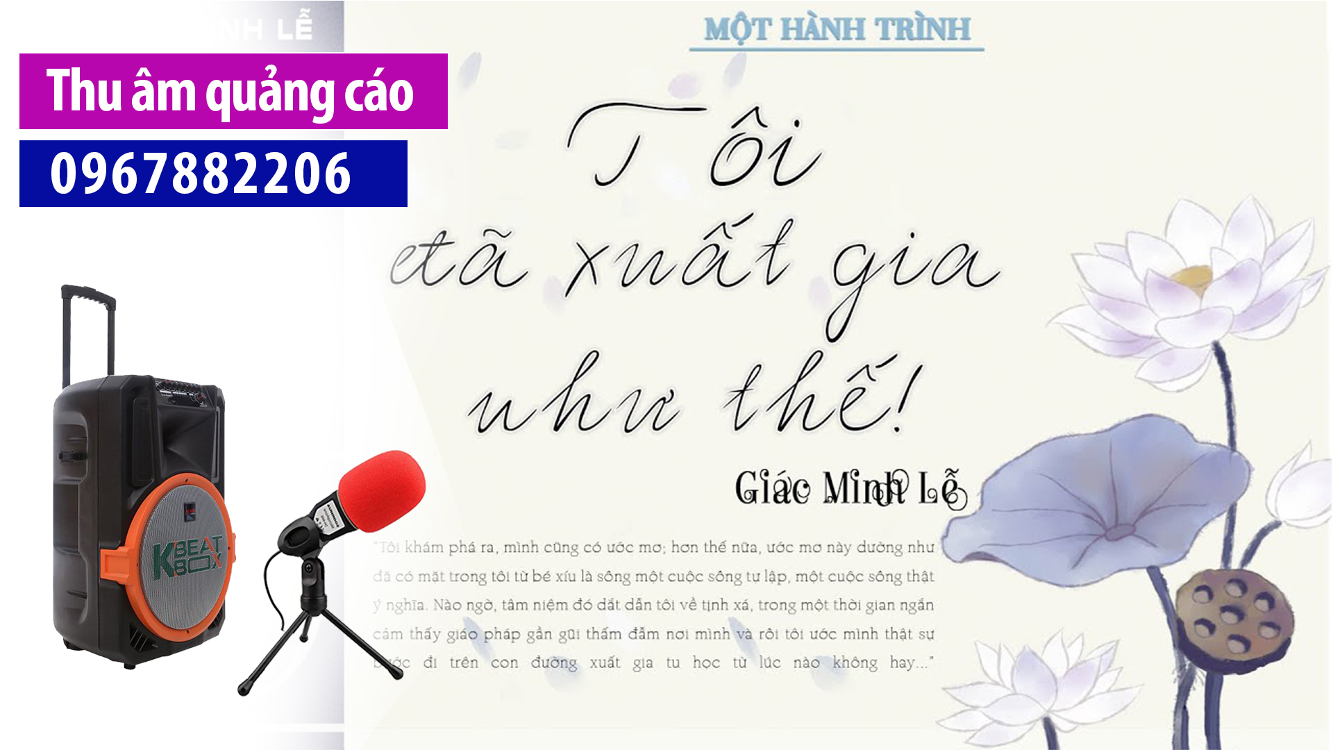 Thu âm kinh phật sách truyện Tôi đã xuất gia như thế