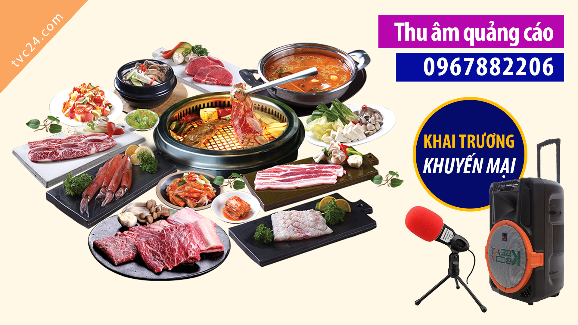 Thu âm quảng cáo nhà hàng đặt tiệc sự kiệu cưới hỏi liên hoan