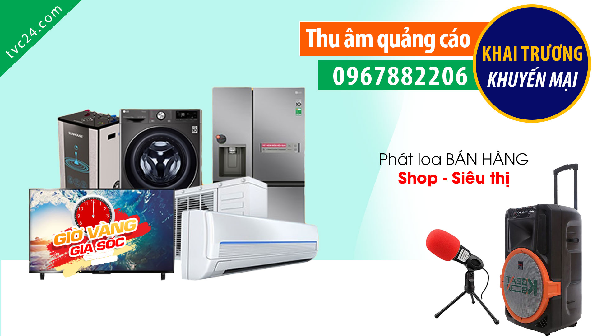 Thu âm quảng cáo Điện máy Năm Hoa khuyến mại Segame MC TVC24
