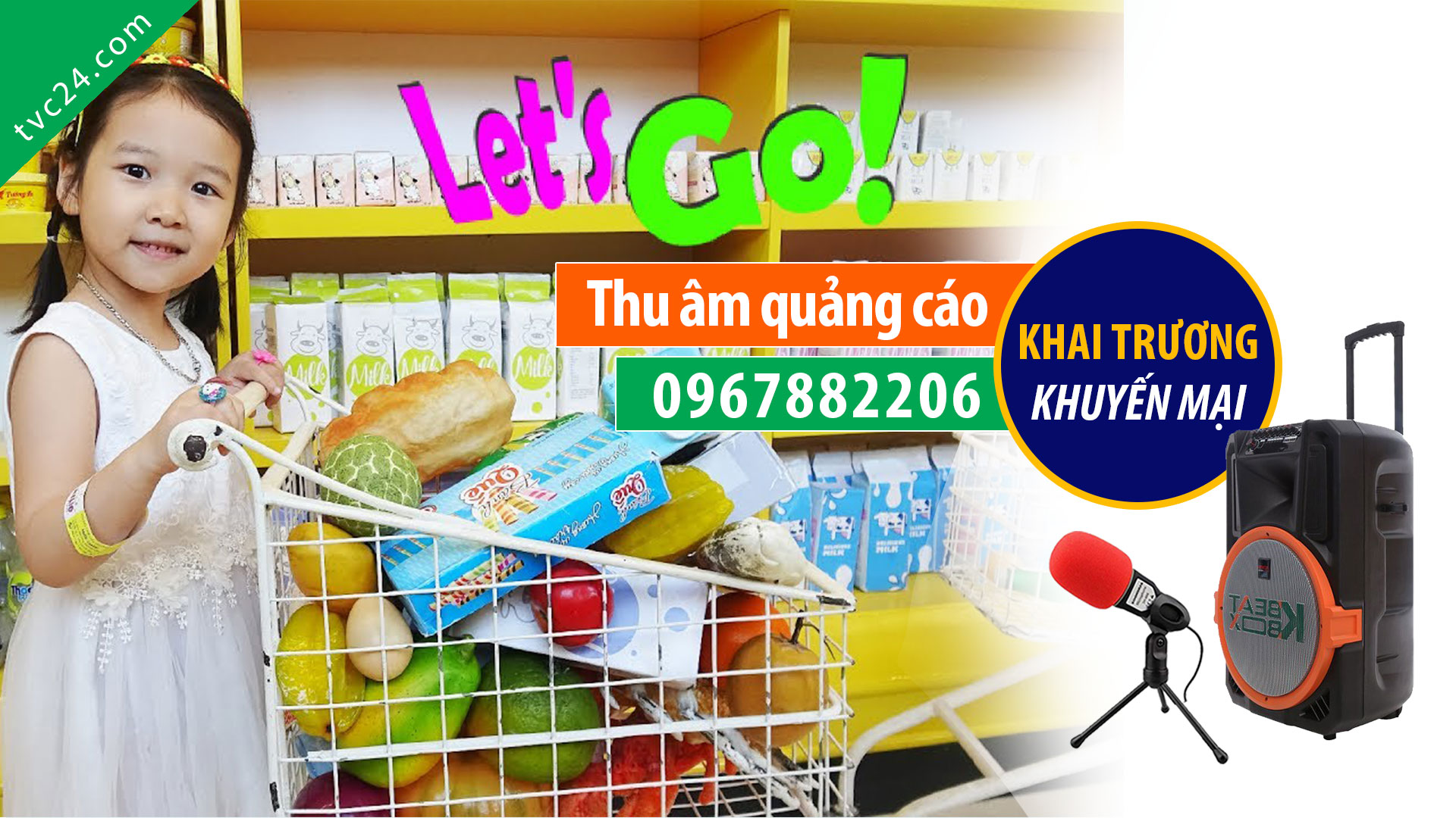 Thu âm khai trương hệ thống siêu thị mẹ và bé Mom & baby mart MC đọc quảng cáo 0967882206